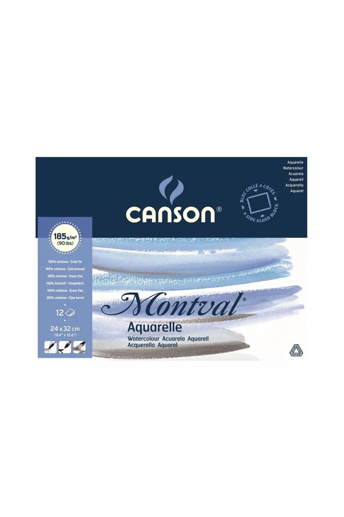 Canson Montval SuluboyaDefteri 300gr 24x32 12...