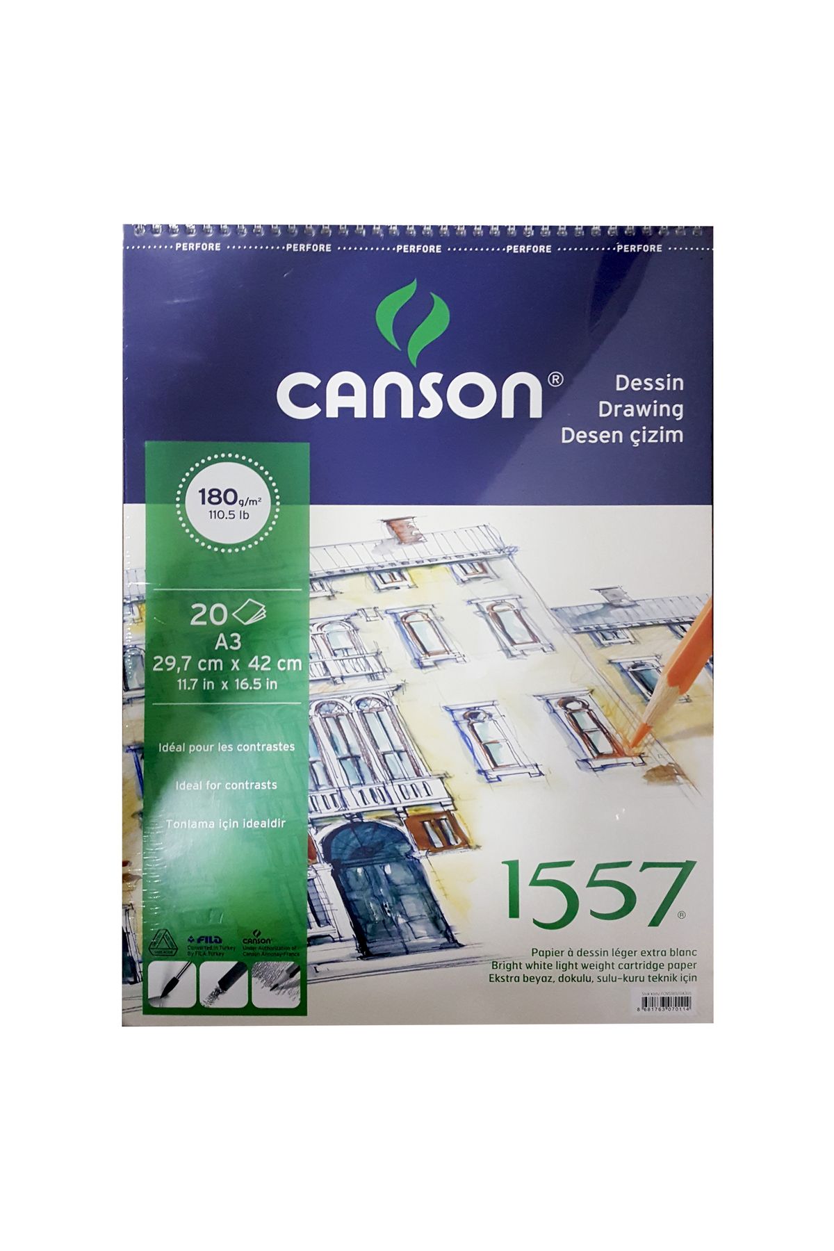 Canson Mix Media SpiralliÇizim Defteri 180g A...