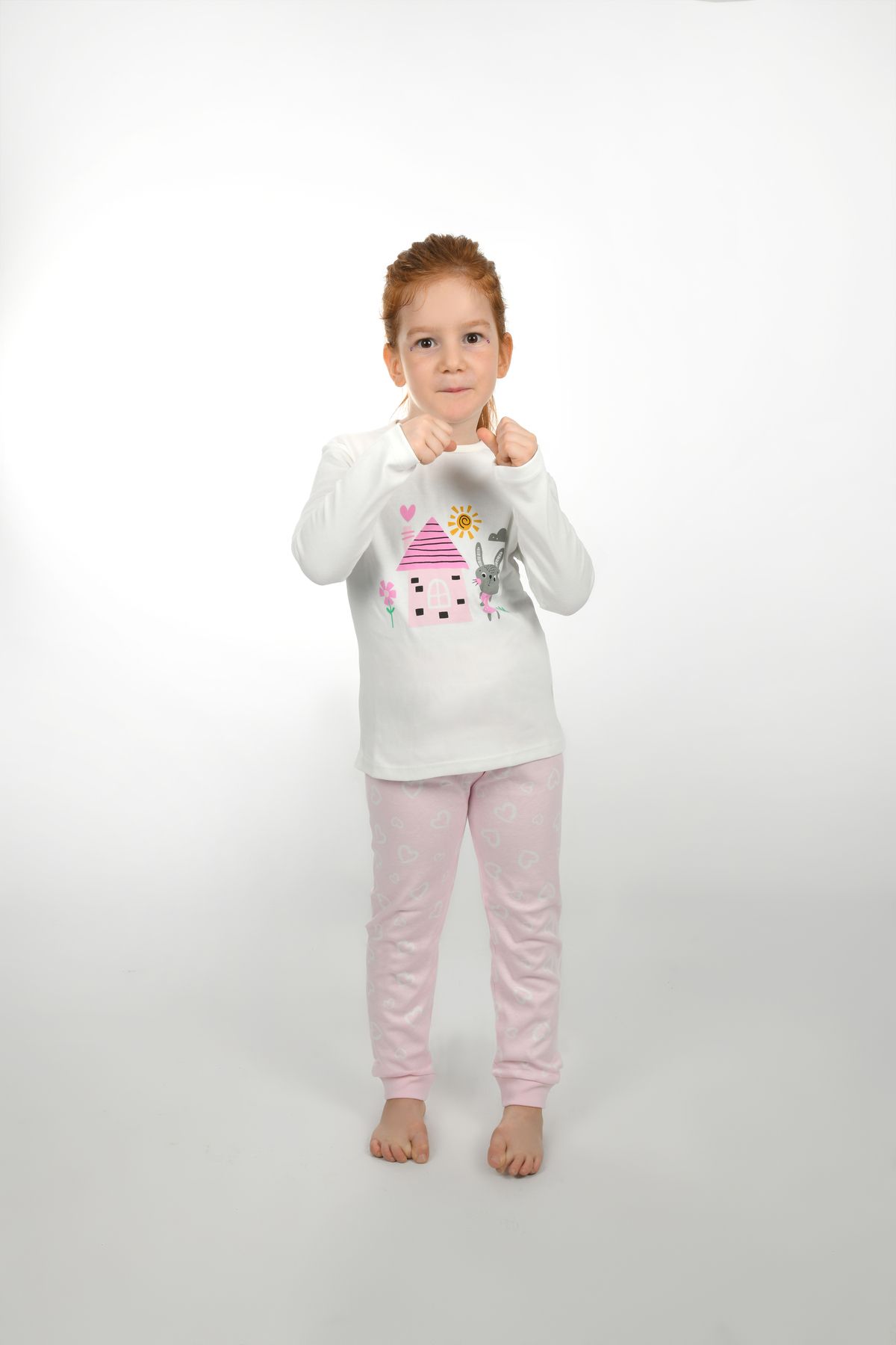 Çocuk Pijama 1-5 Yaş Tavşan Desen