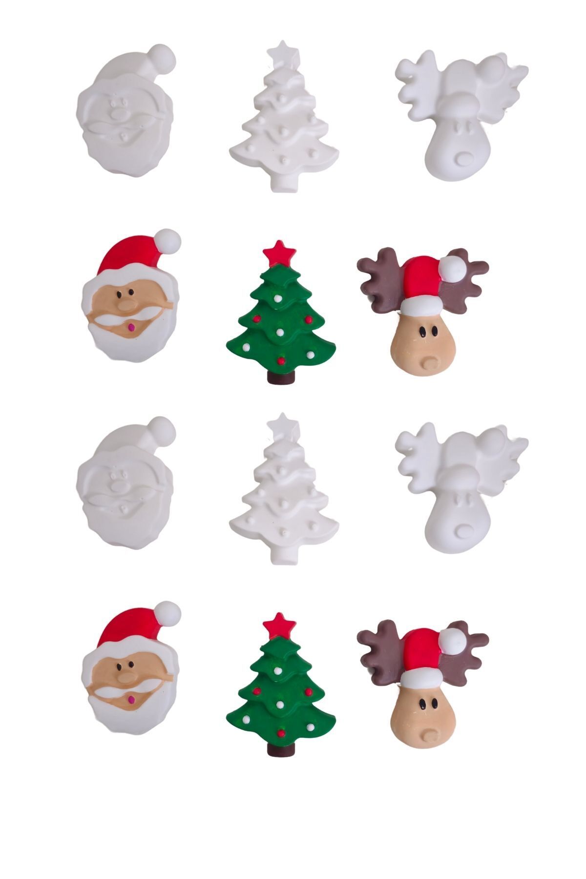 Eğitici Etkinlik Yılbaşı-Noel-Christmas 3'lü Set 2 Boyutlu 8 cm