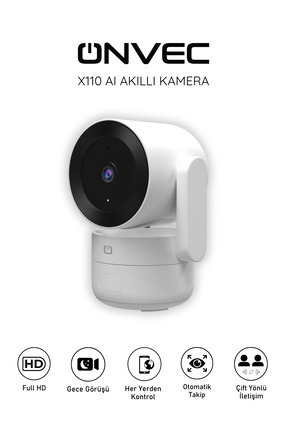 X110 Ai 2k Çözünürlük Gece Görüşlü 360° Akıllı Kamera Beyaz Image 0