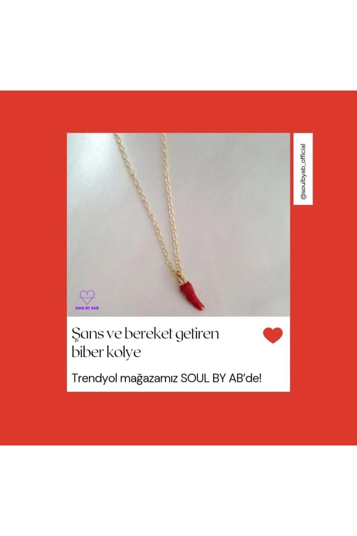 SOUL BY A&B Kırmızı biberkolye