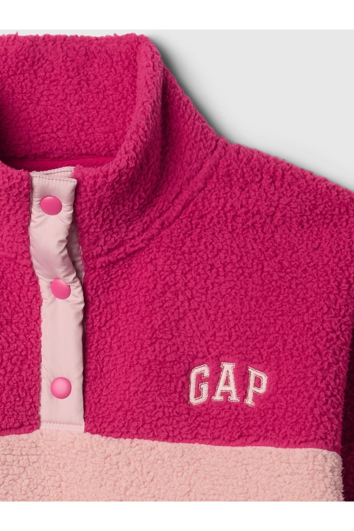 Kadın Pembe Geri Dönüştürülmüş Gap Logo Fleece Sweatshirt