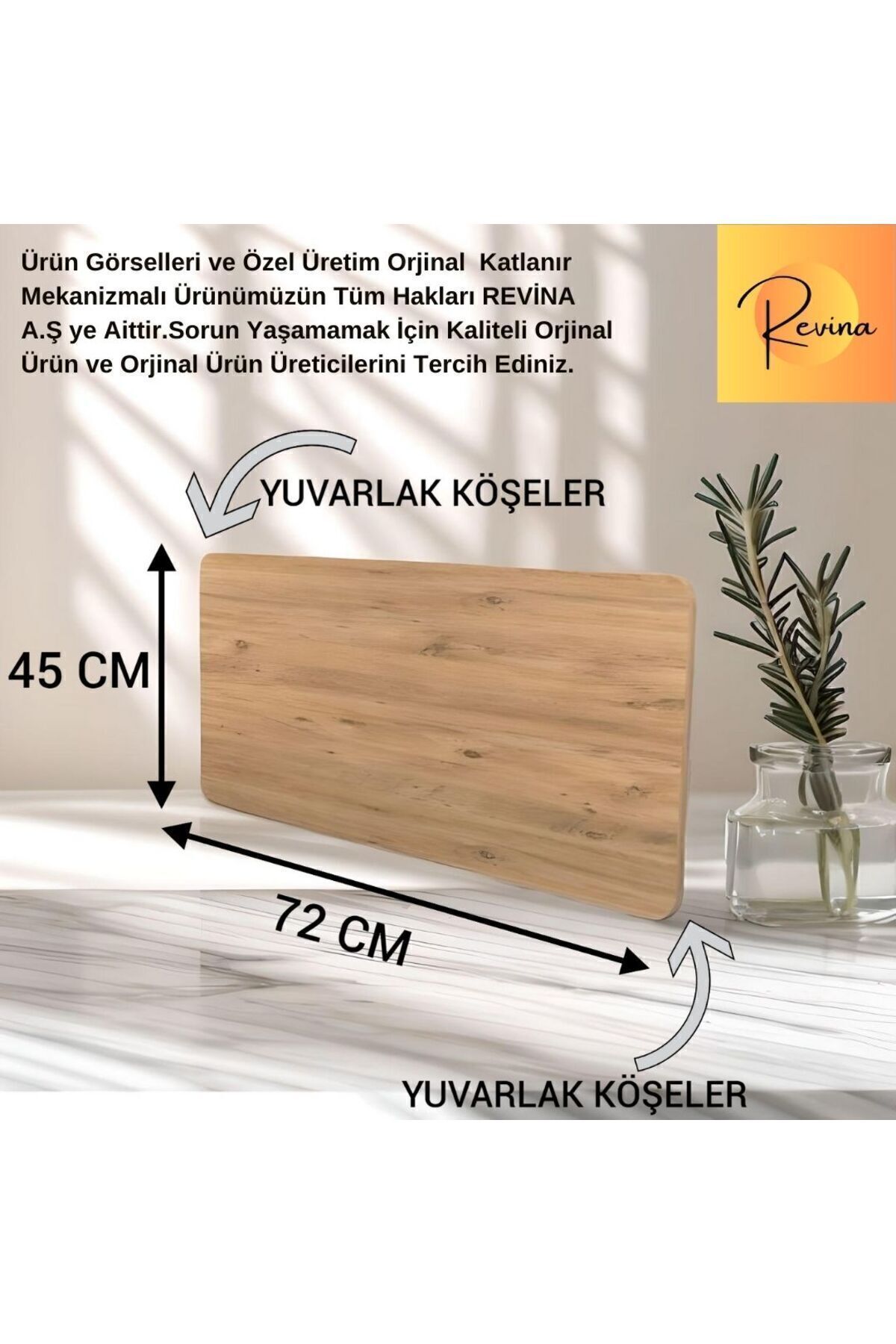 72 X 45 Cm Katlanır Masa Duvara Monte Masa Mutfak Masası Balkon Masası Çalışma Masası