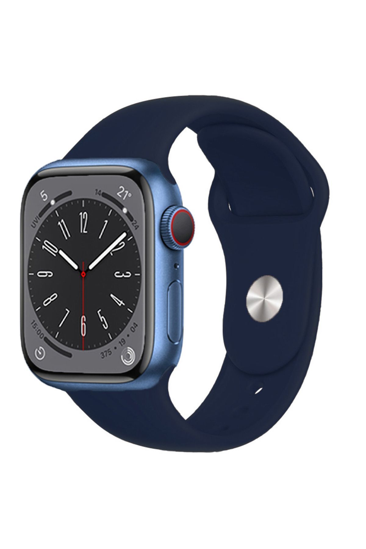 Apple Watch Uyumlu 1 2 3 4 5 6 7 8 9 Se 38-40-41 Mm Kordon Kayış Bileklik Silikon No 01