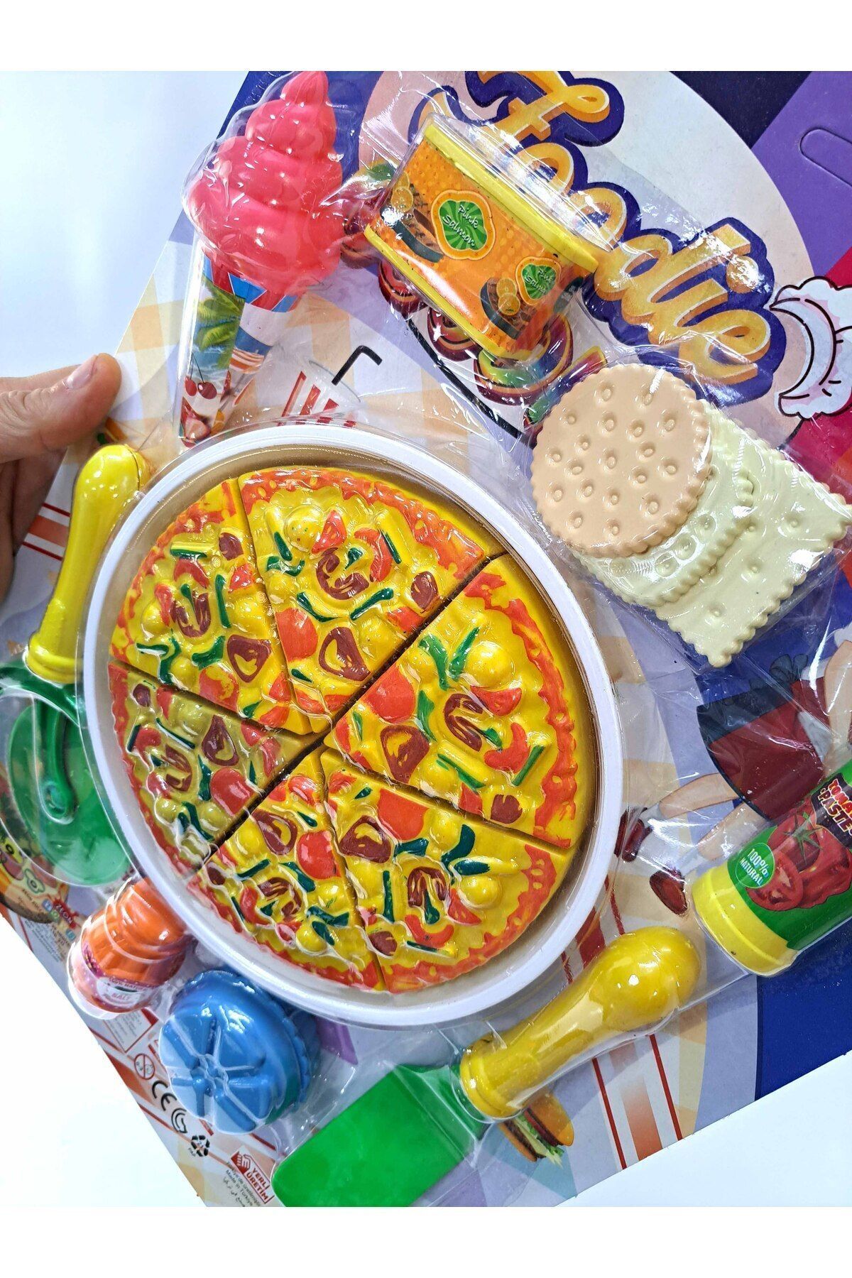 toysandmore Pizza Set 17parça Tepsili kesici...