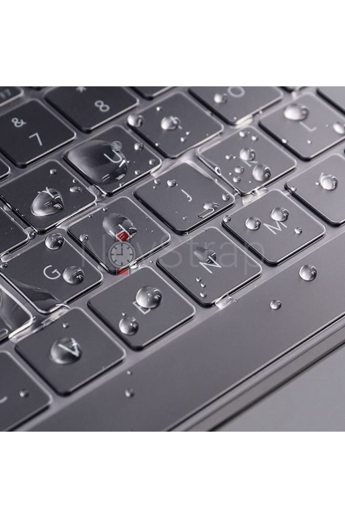 Apple MacBook Pro 14 inç M4 A3401 A3112 A3185 ile Uyumlu Türkçe Klavye Koruyucu Kılıf Şeffaf