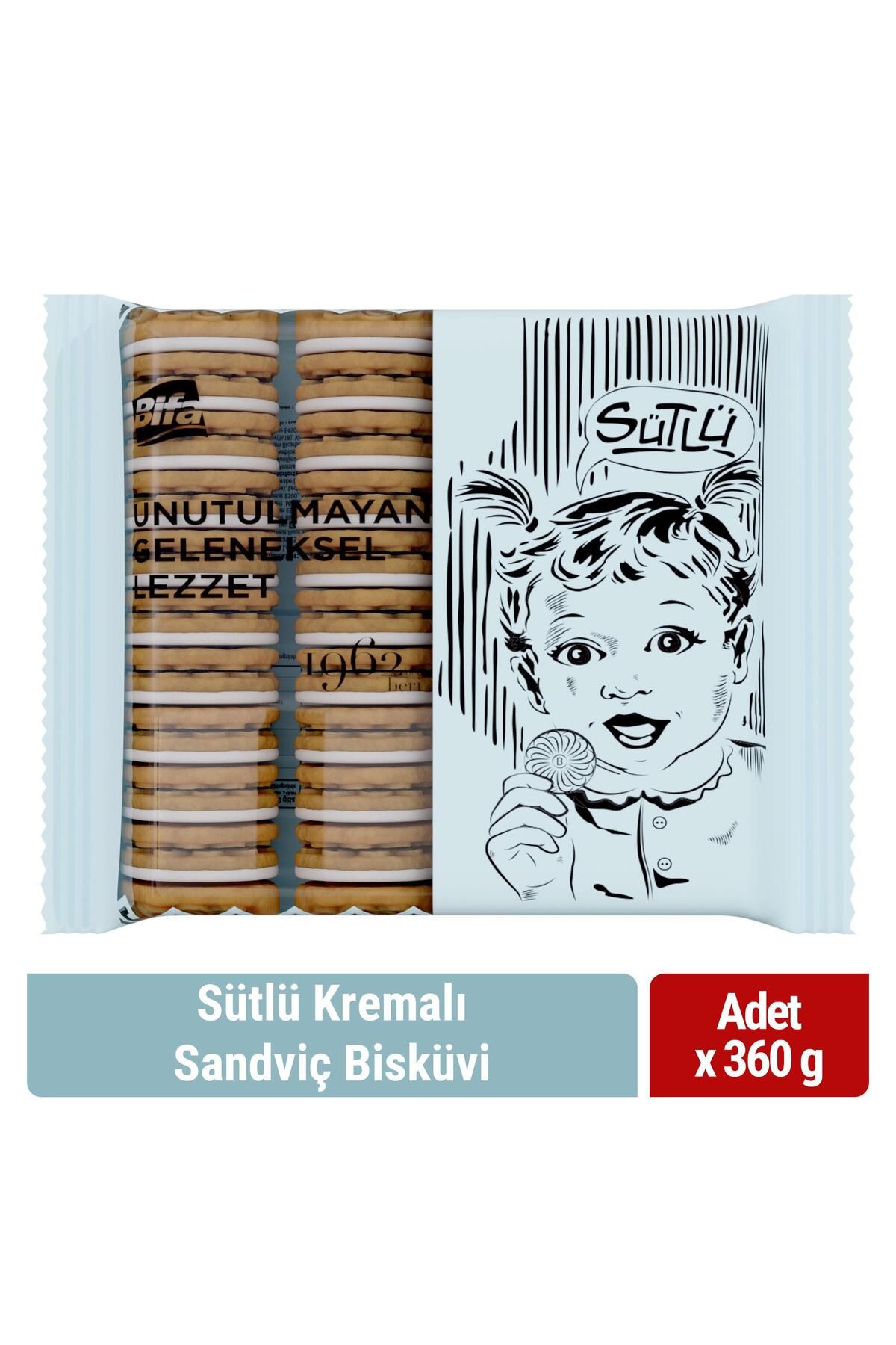 Bifa Nostalji Sütlü KremalıSandviç Bisküvi 36...