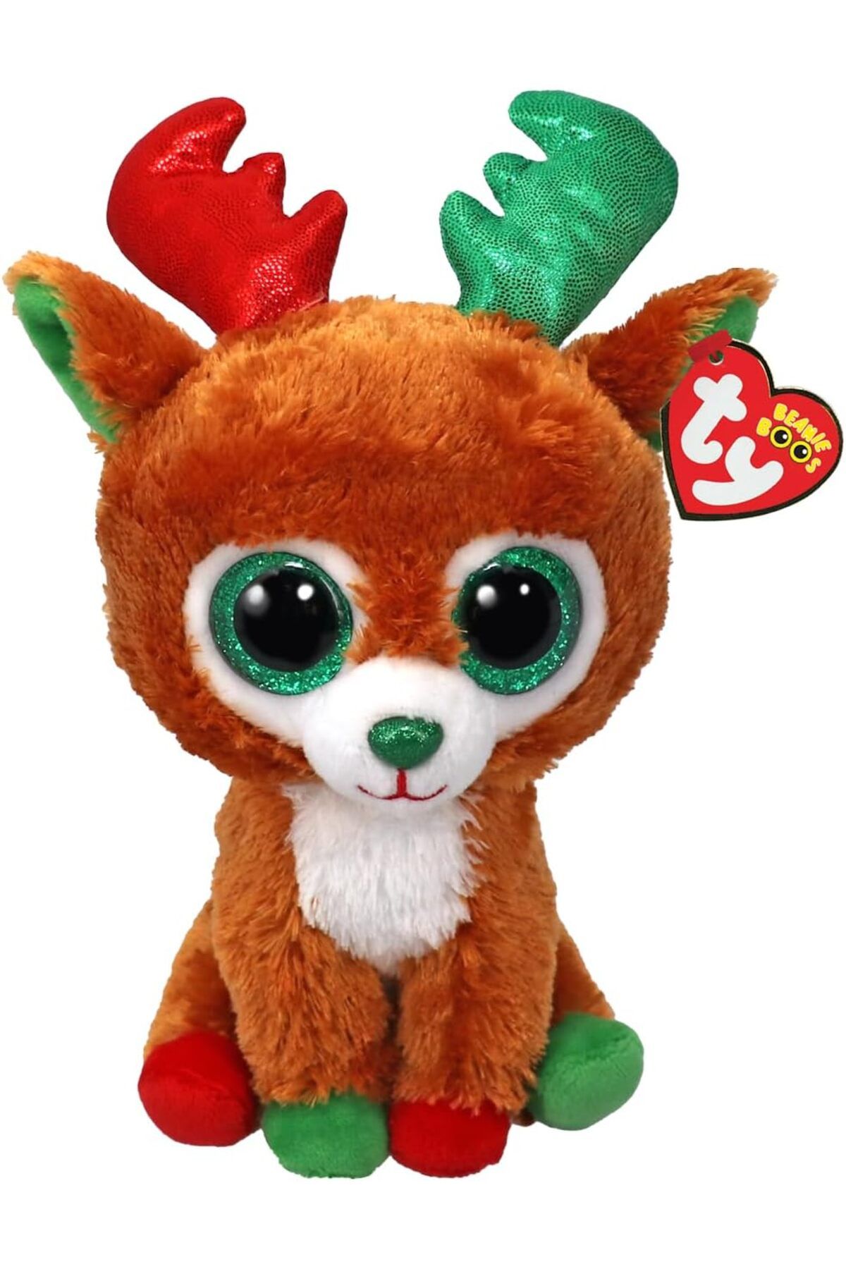 TY Beanie BoosYılbaşı RenGeyiği Peluş 15 Cm