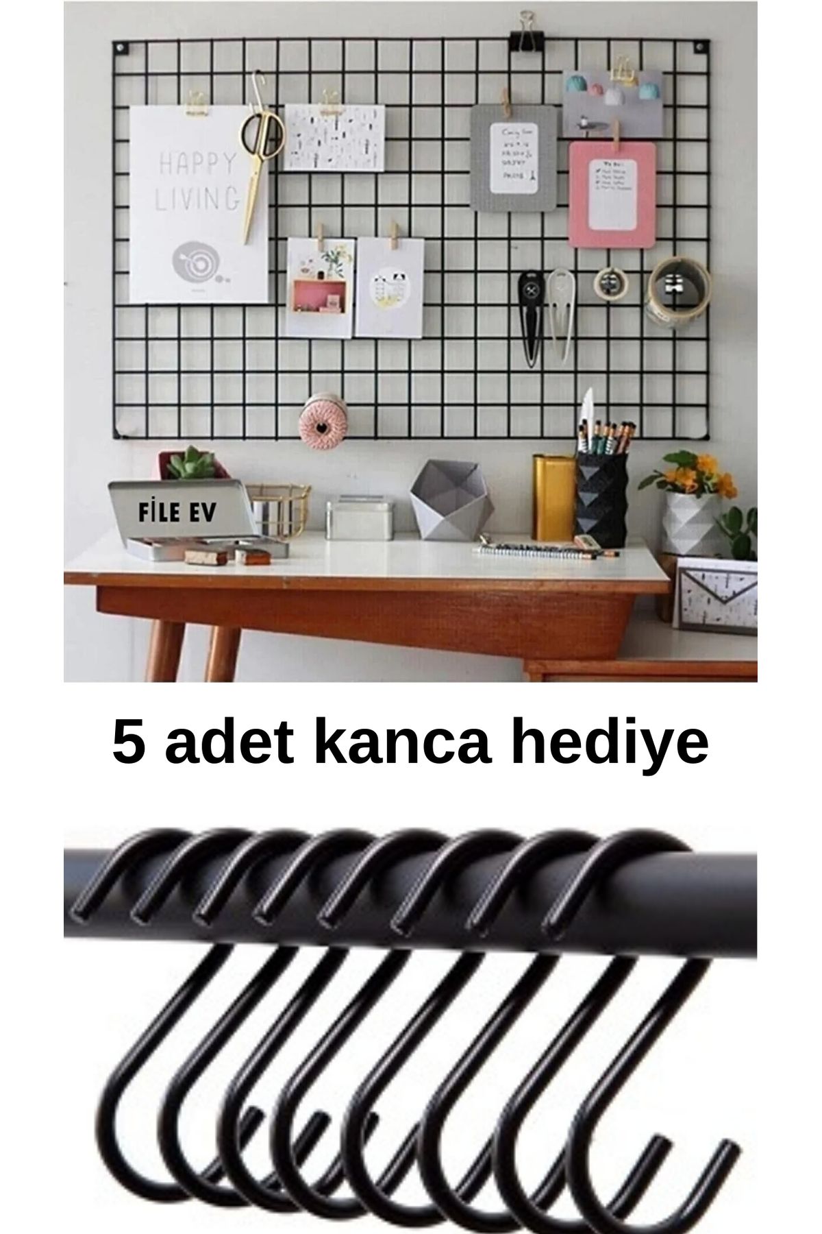 LEFİEVTel Fotoğraf AskısıTel Askılık Metal Pa...