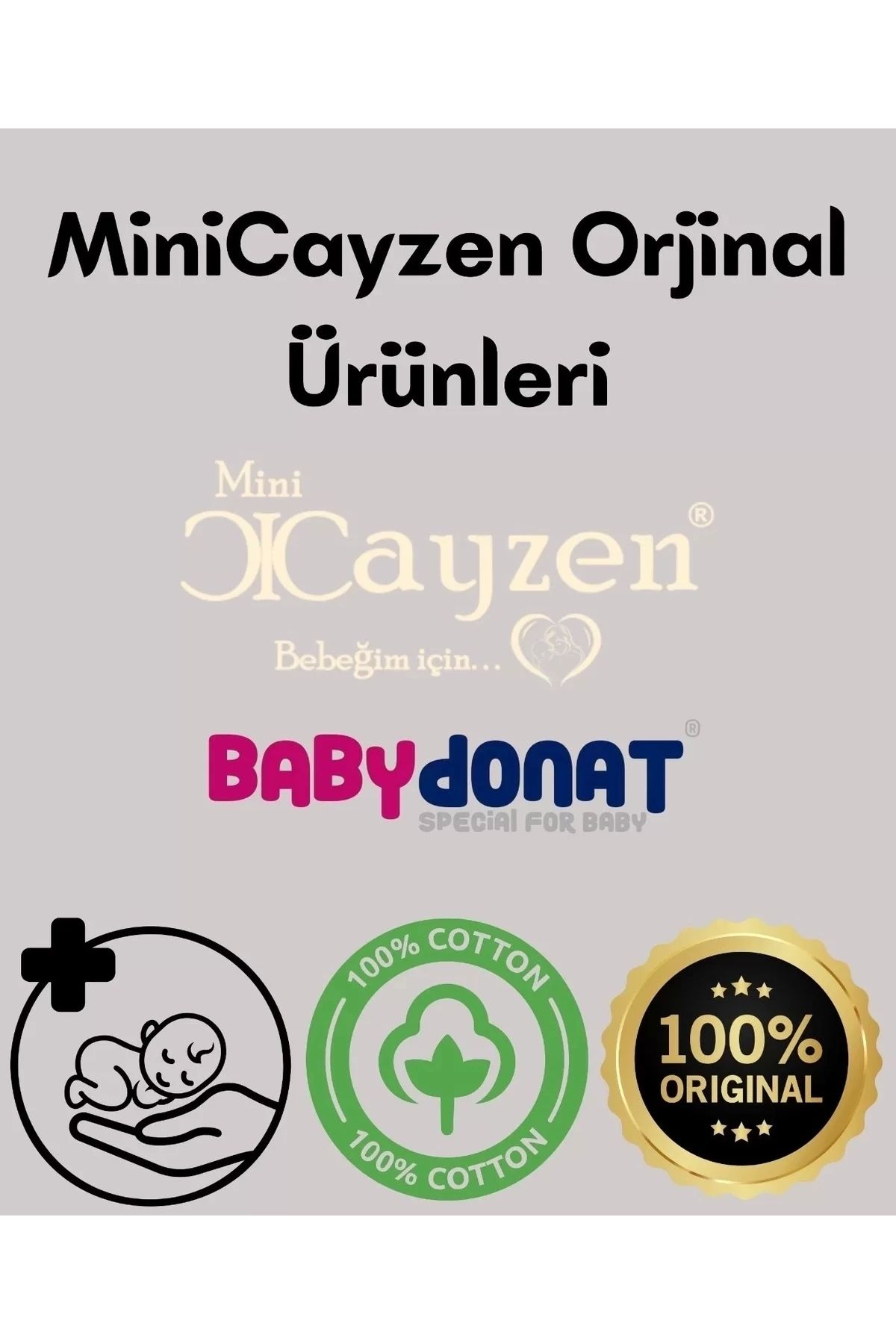 Bear Çizgili % 100 Pamuk Hırkalı 3'lü Bebek Takımı