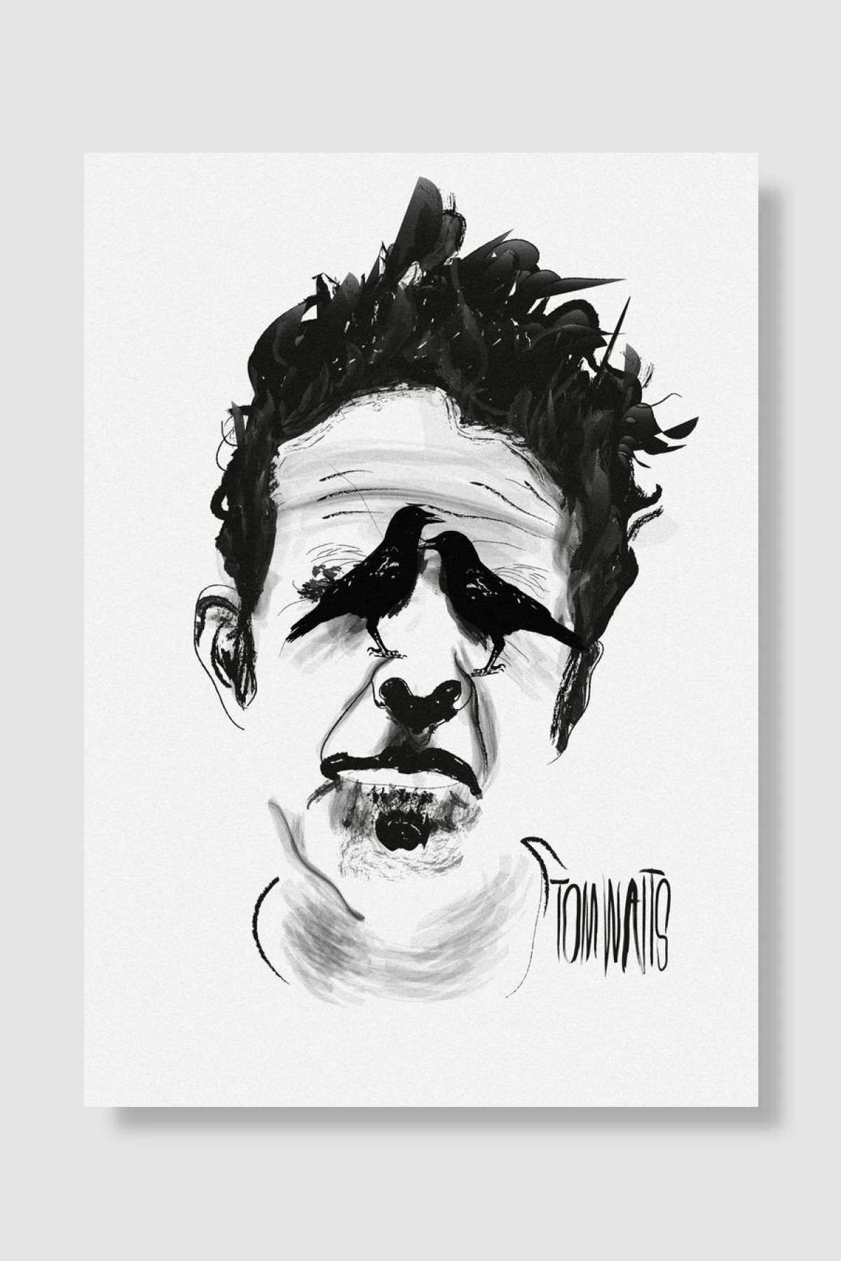 kubdekorTom Waits MüzikPoster Çerçevesiz Yüks...