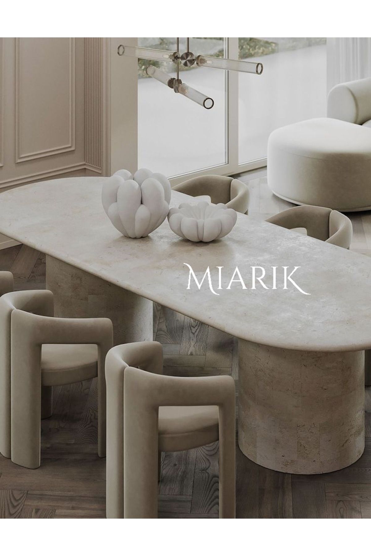 MIARIK DESIGN GeorgeTraverten Masa 190x90