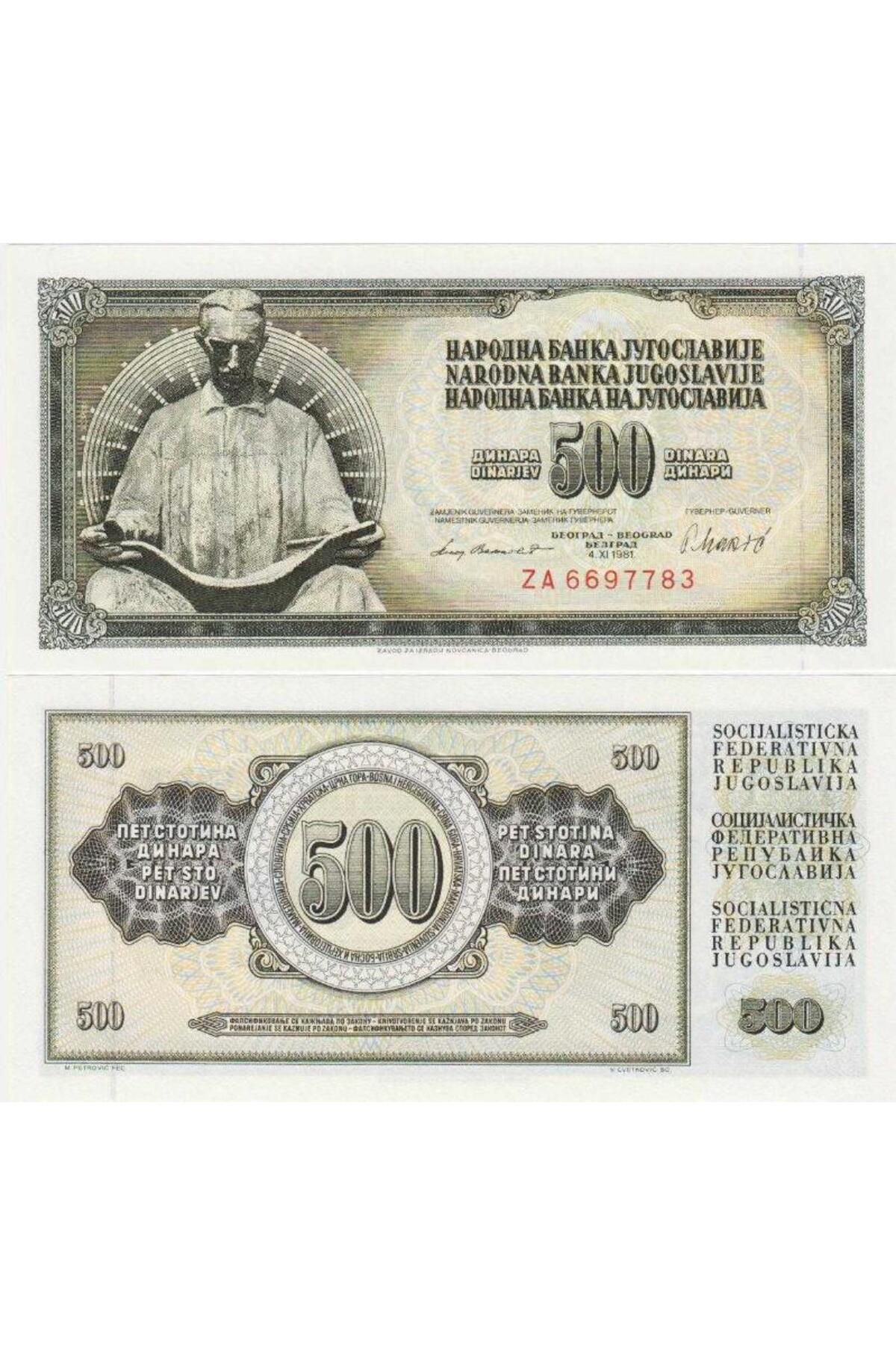 BanknotingYUGOSLAVYA 500DİNAR 1981 REPLACEMEN...