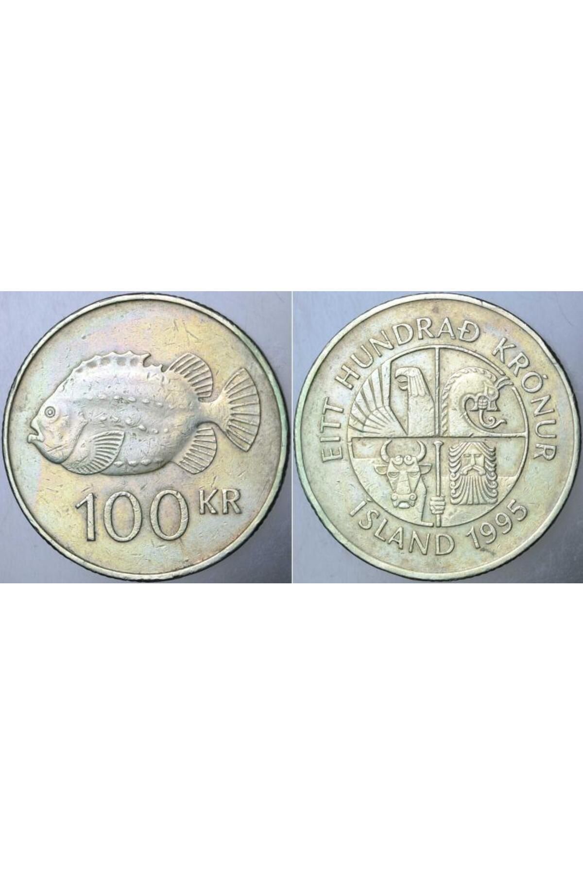 BanknotingİZLANDA 100 KRON1995 LUMPFISH BALIĞ...