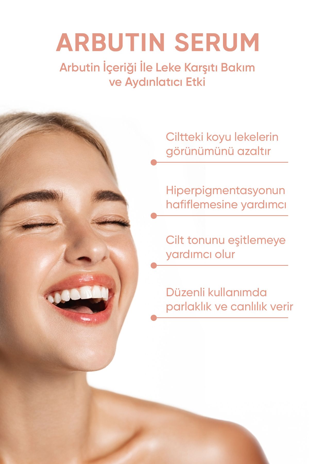 Leke Karşıtı, Cilt Tonu Eşitleyici Ve Aydınlatıcı Arbutin Serum 30 ml