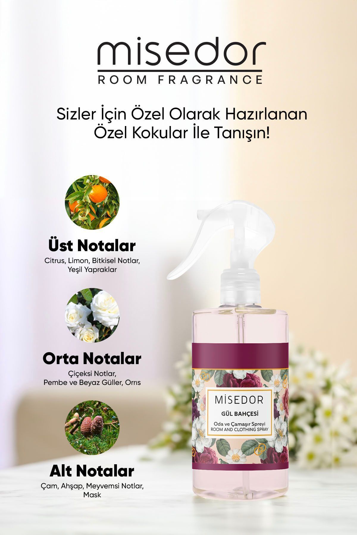 2 Li Set Gül Bahçesi Oda Kokusu Ve Çamaşır Parfümü 330 ml