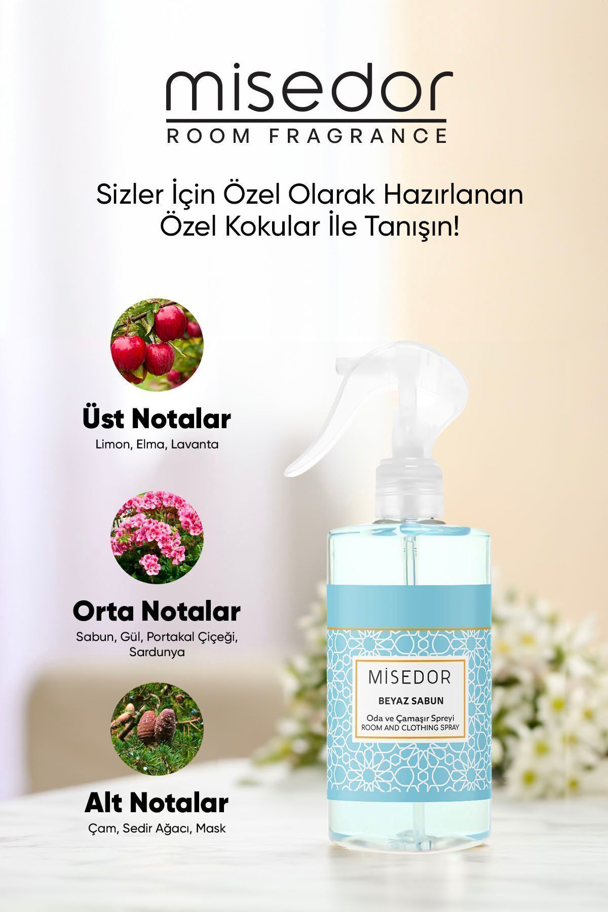 Beyaz Sabun Oda Kokusu Ve Çamaşır Parfümü 330 ml