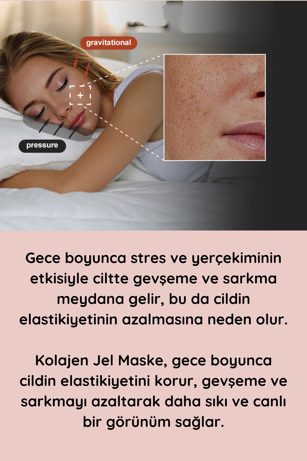 Soyulabilir Kolajen Jel Yüz Maskesi - Cam Cilt Kore Yüz Maskesi - Collagen Night Wrapping Mask 75ml