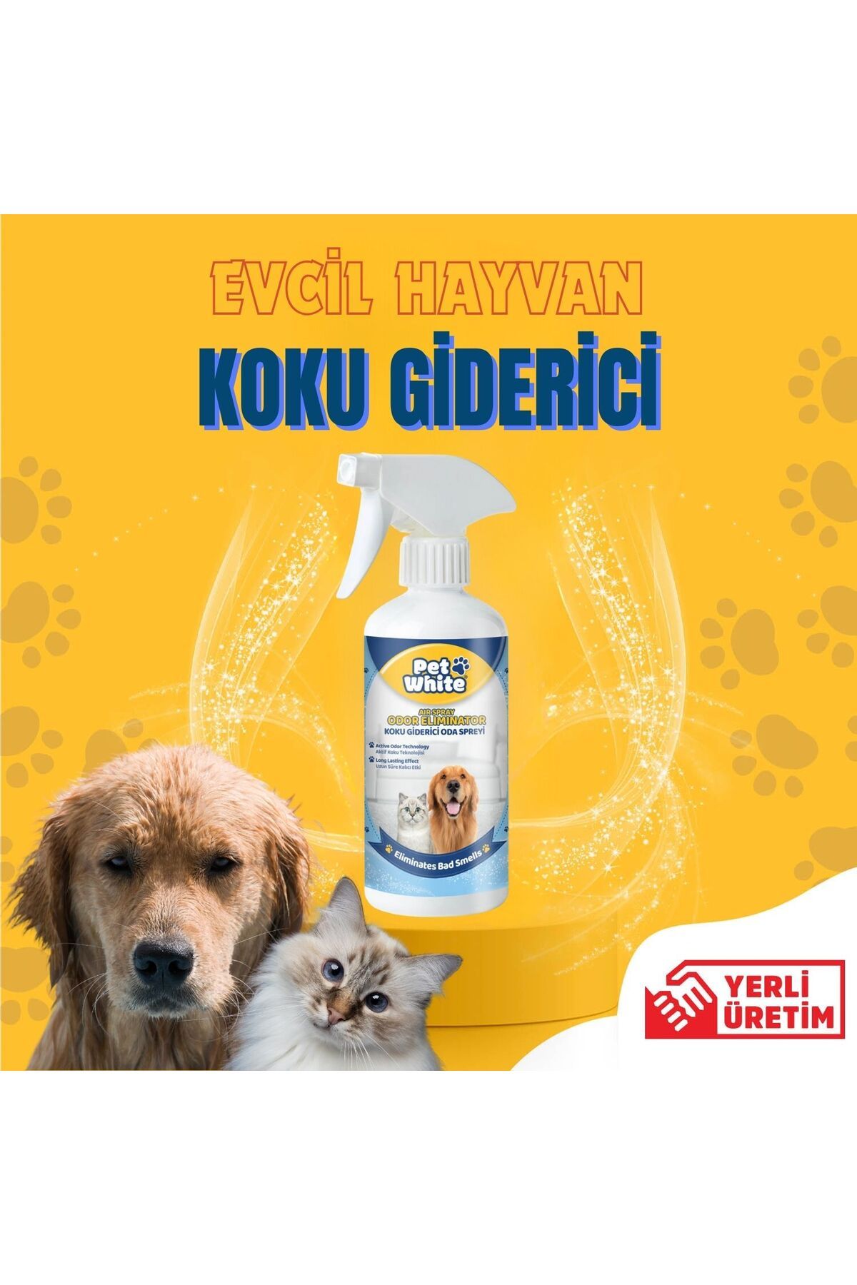 Pet White Evcil Hayvan KokuGiderici Oda Sprey...