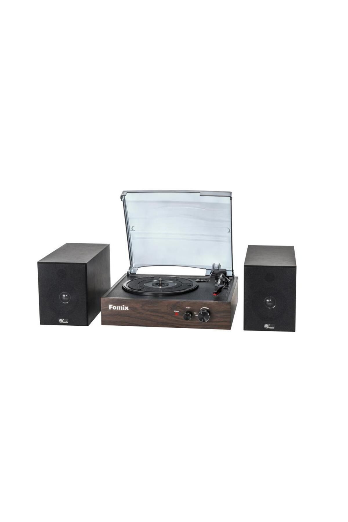 Fomix Fm200 Turntable Bluetooth Hoparlörlü Ahşap Pikap Çalar