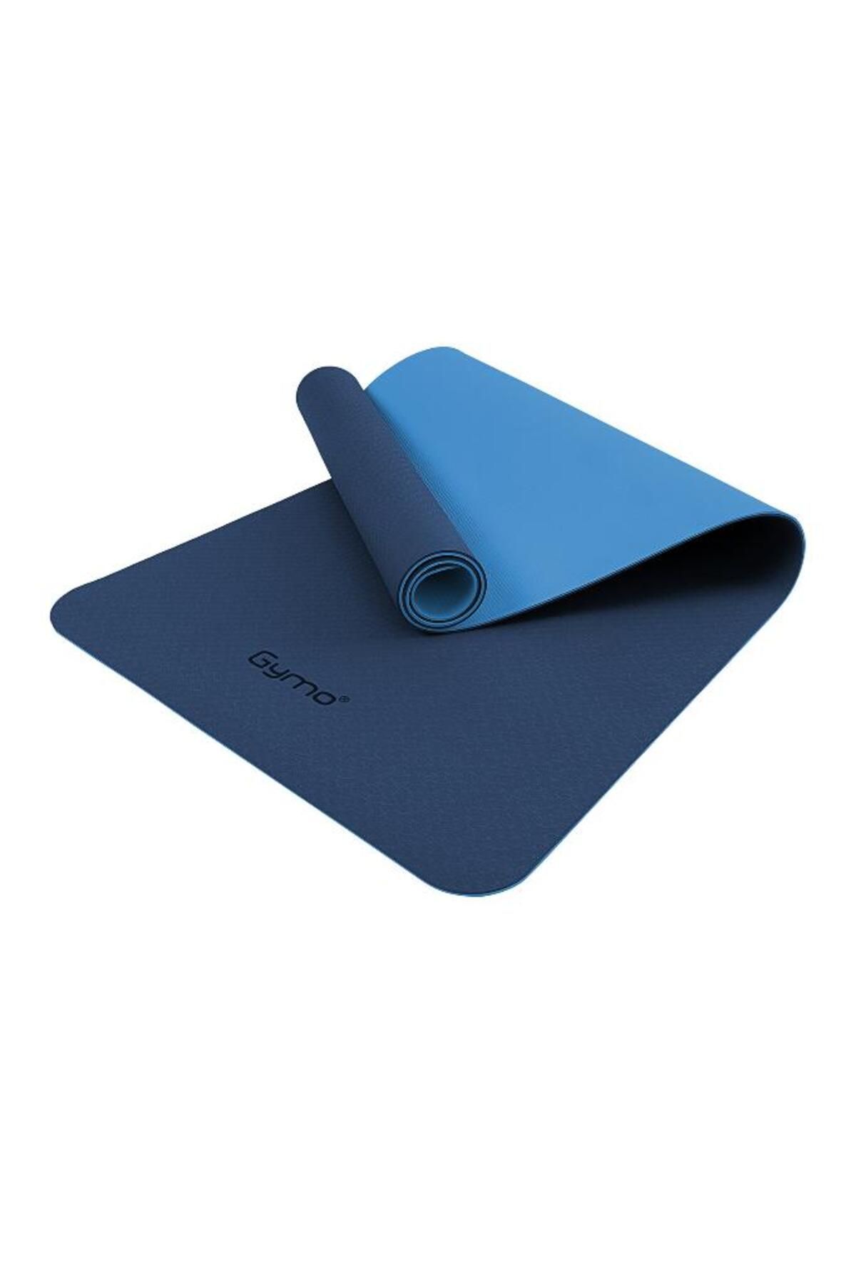 Ekolojik 6mm Tpe Yoga Matı Pilates Minderi Mavi