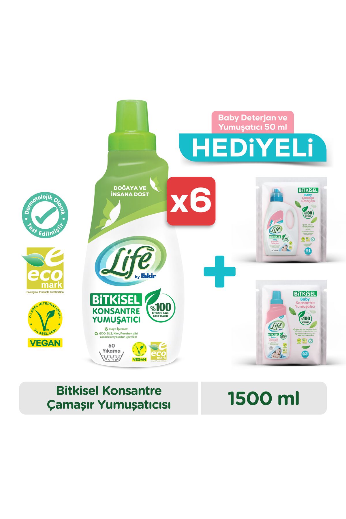 Life By FakirVegan BitkiselKonsantre Çamaşır...