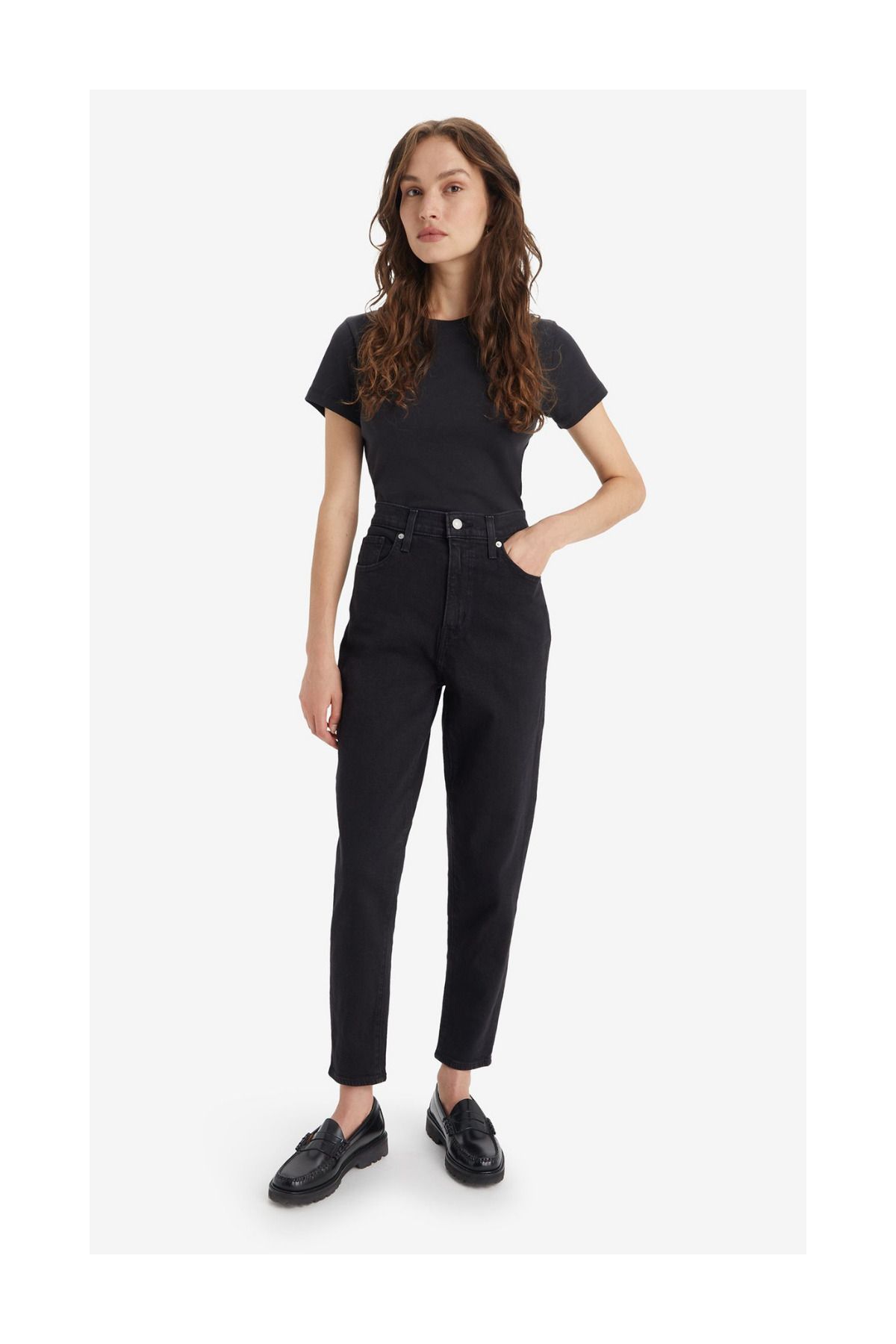 Levi's High Waist Mom Jean TkFlash Black Kadı...