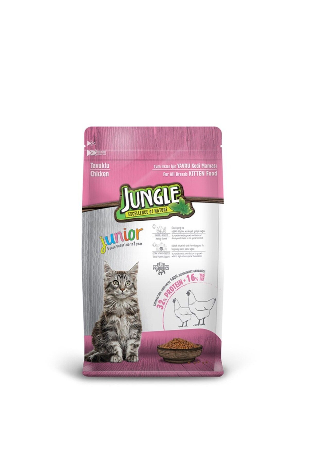 Jungle Yavru Kedi MamasıTavuklu 500 gr