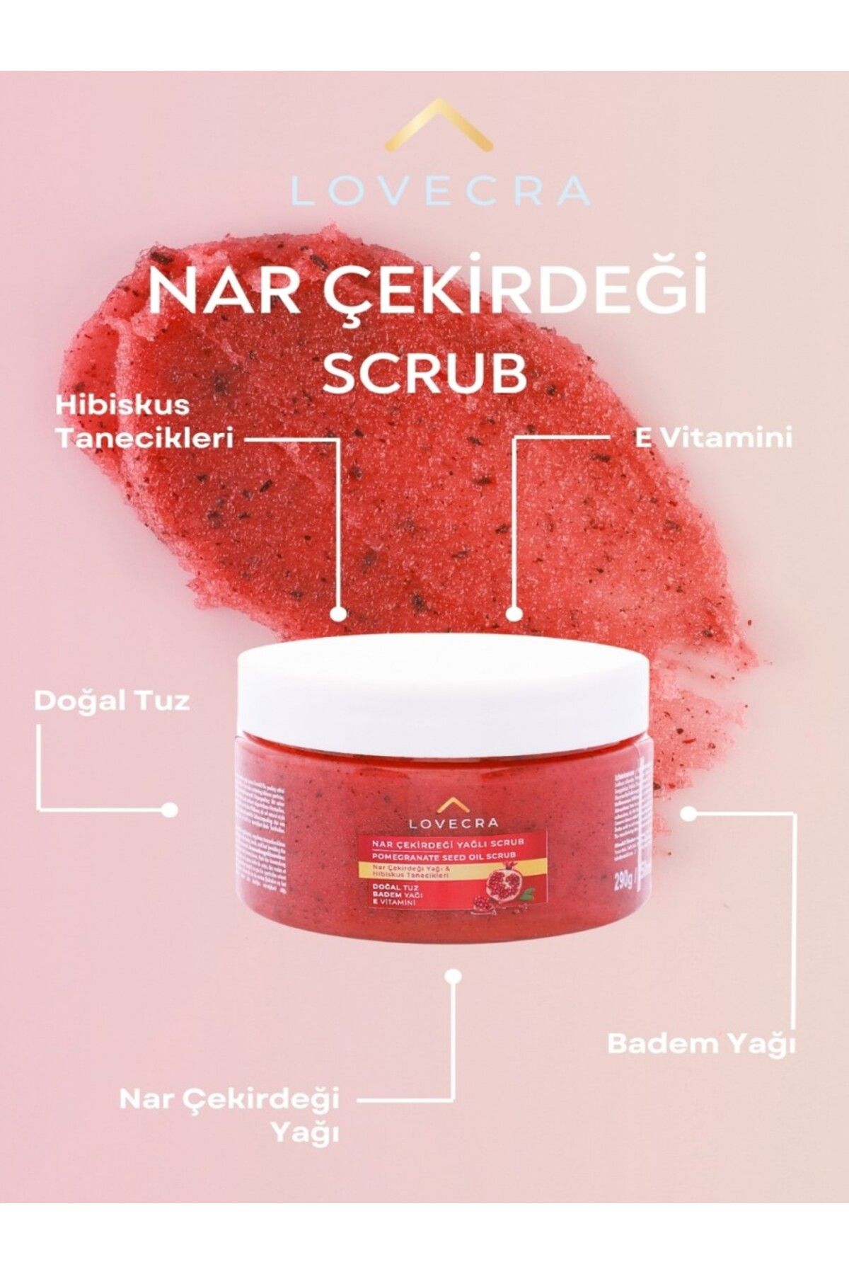 Body Scrub El Besleyici Arınıdırıcı Bakım Kremi Nemlendirici Vücut Peelingi 300 gr