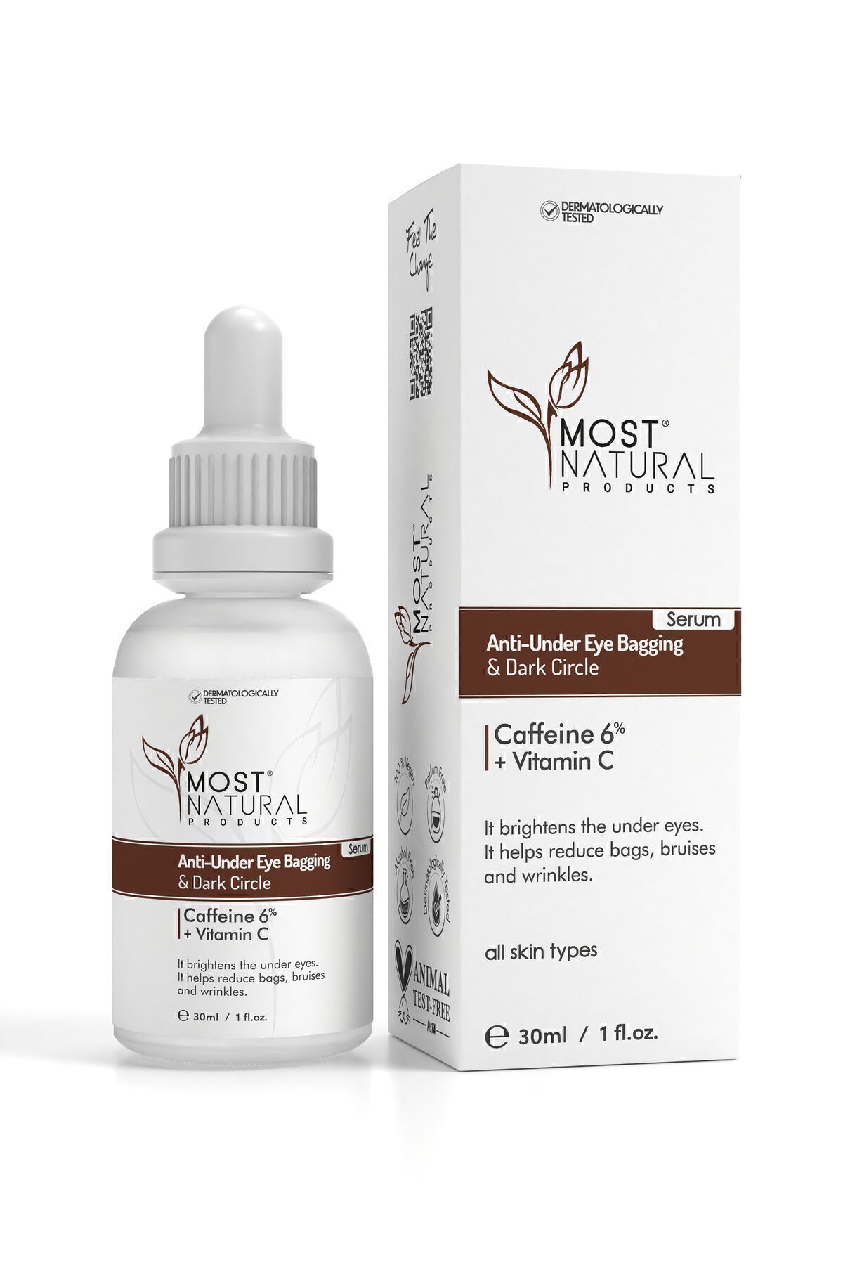 Göz Altı Torbalanma, Göz Altı Aydınlatıcı, Morluk Ve Kırışıklık Karşıtı Caffeine Serum 30 ml