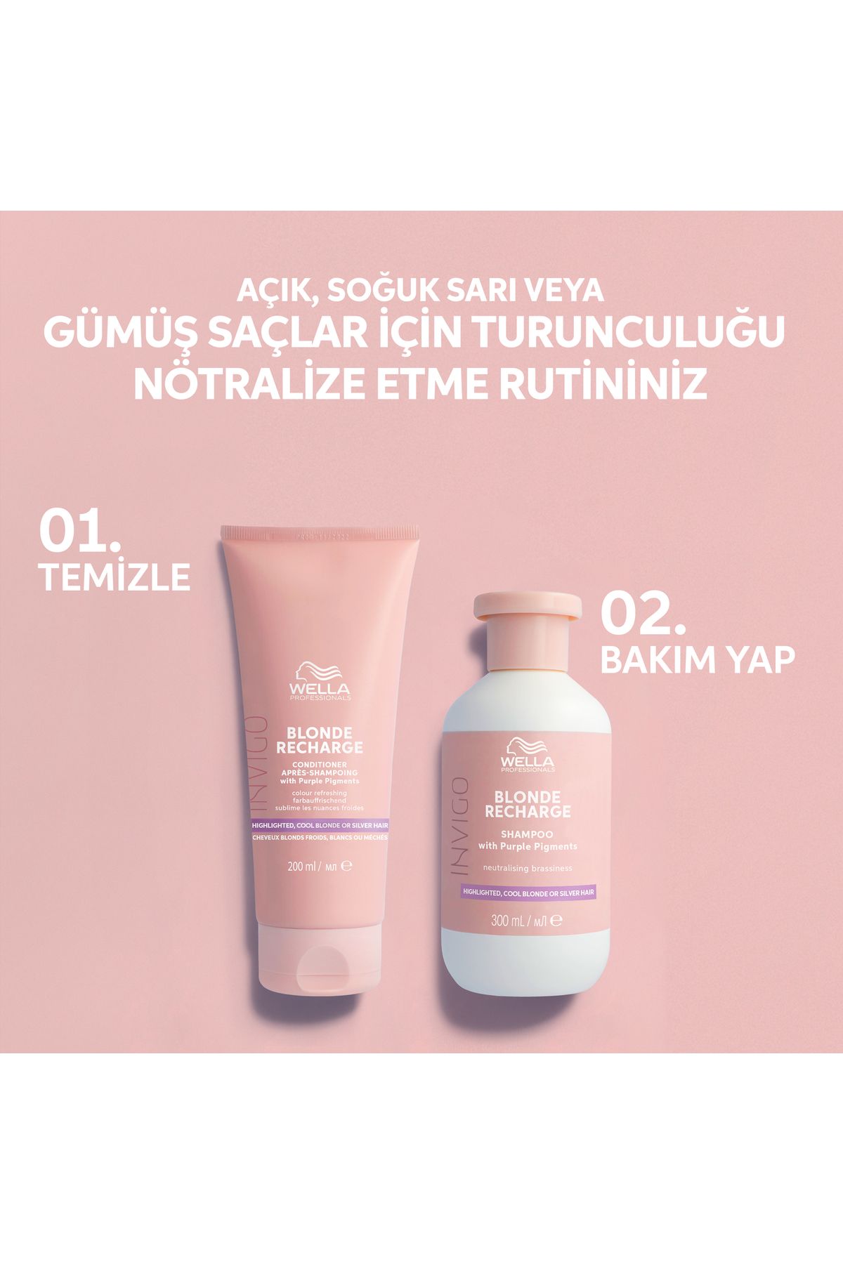 Invigo Blonde Recharge Cool Blonde Nötrleştirici Mor Şampuan 300 ml