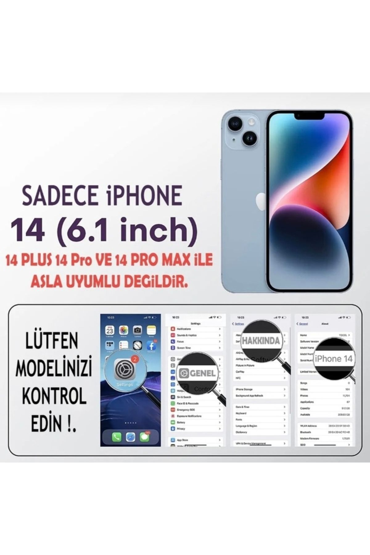 Iphone 13 Uyumlu Şeffaf Simli Kirazlı Kılıf