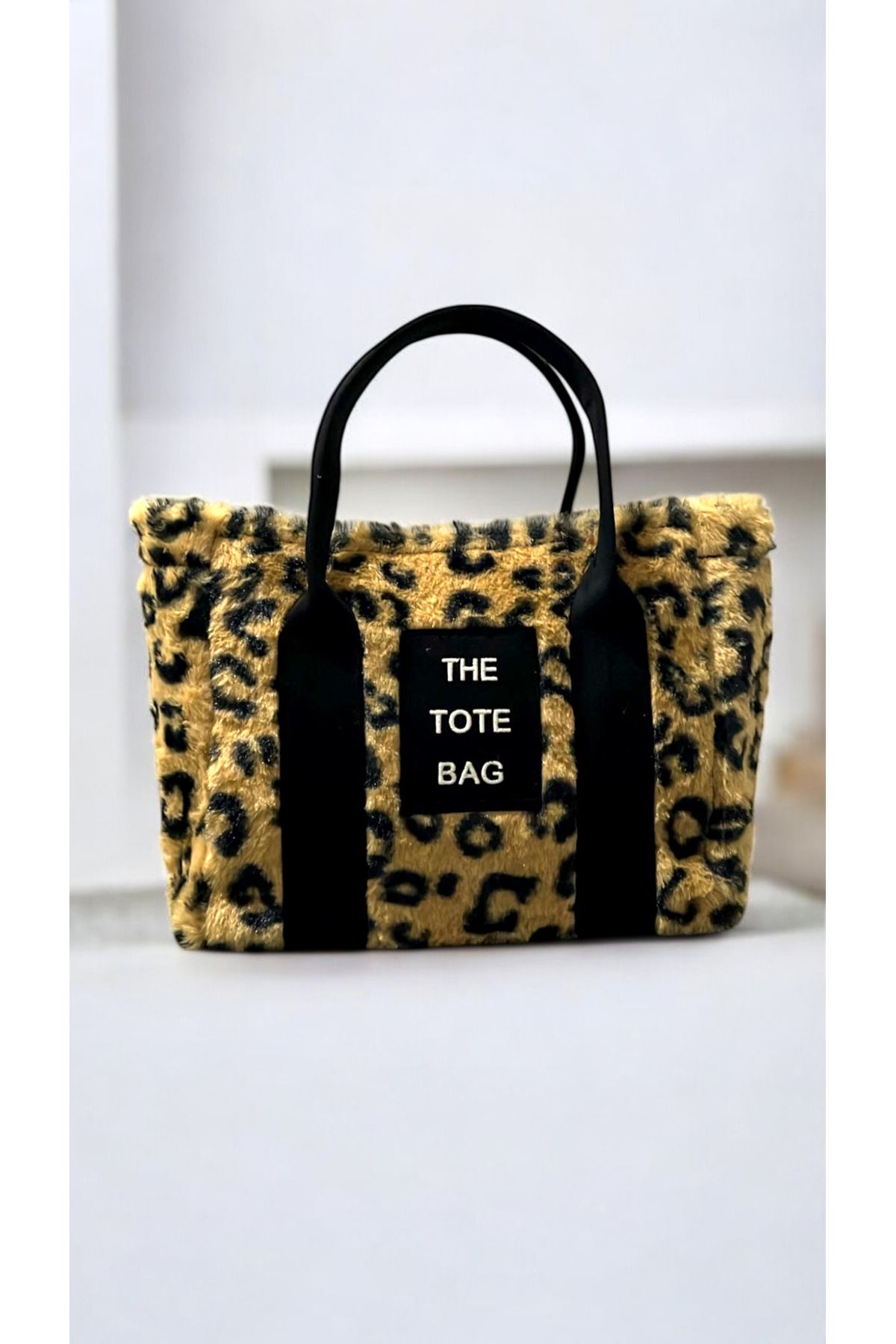 AngelBags Kadın LeoparDesenli The Tote Bag Ya...