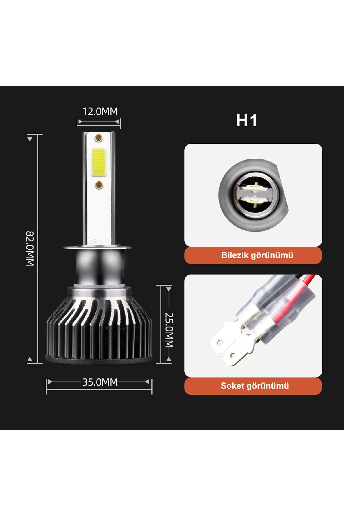 Pro Serisi Fiorino Led Xenon Seti Far ve Sis Takım 10800 Lümen Mini/Slim Led Ampül