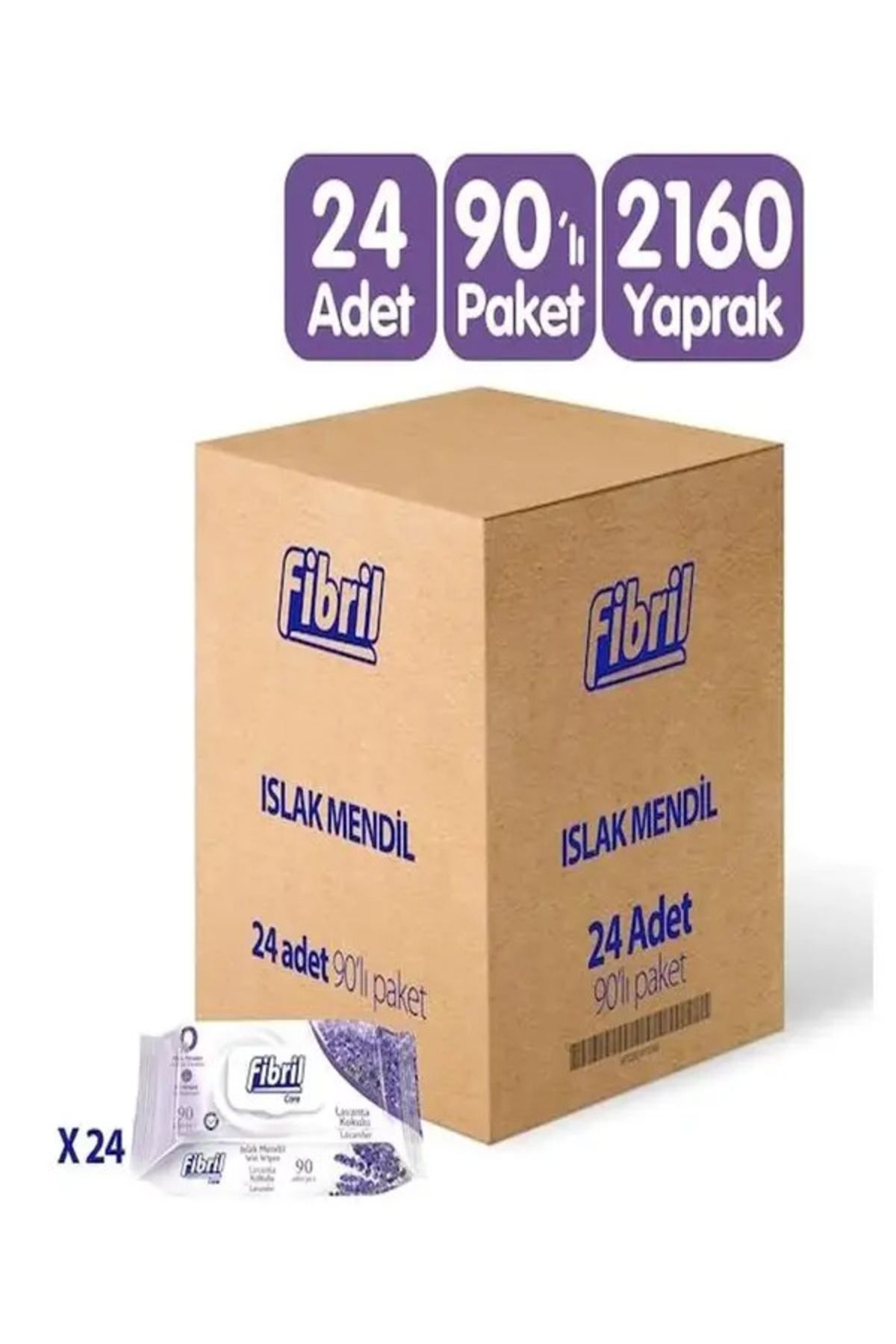 Fibril Lavanta Kokulu IslakMendil 24 x 90'lı...