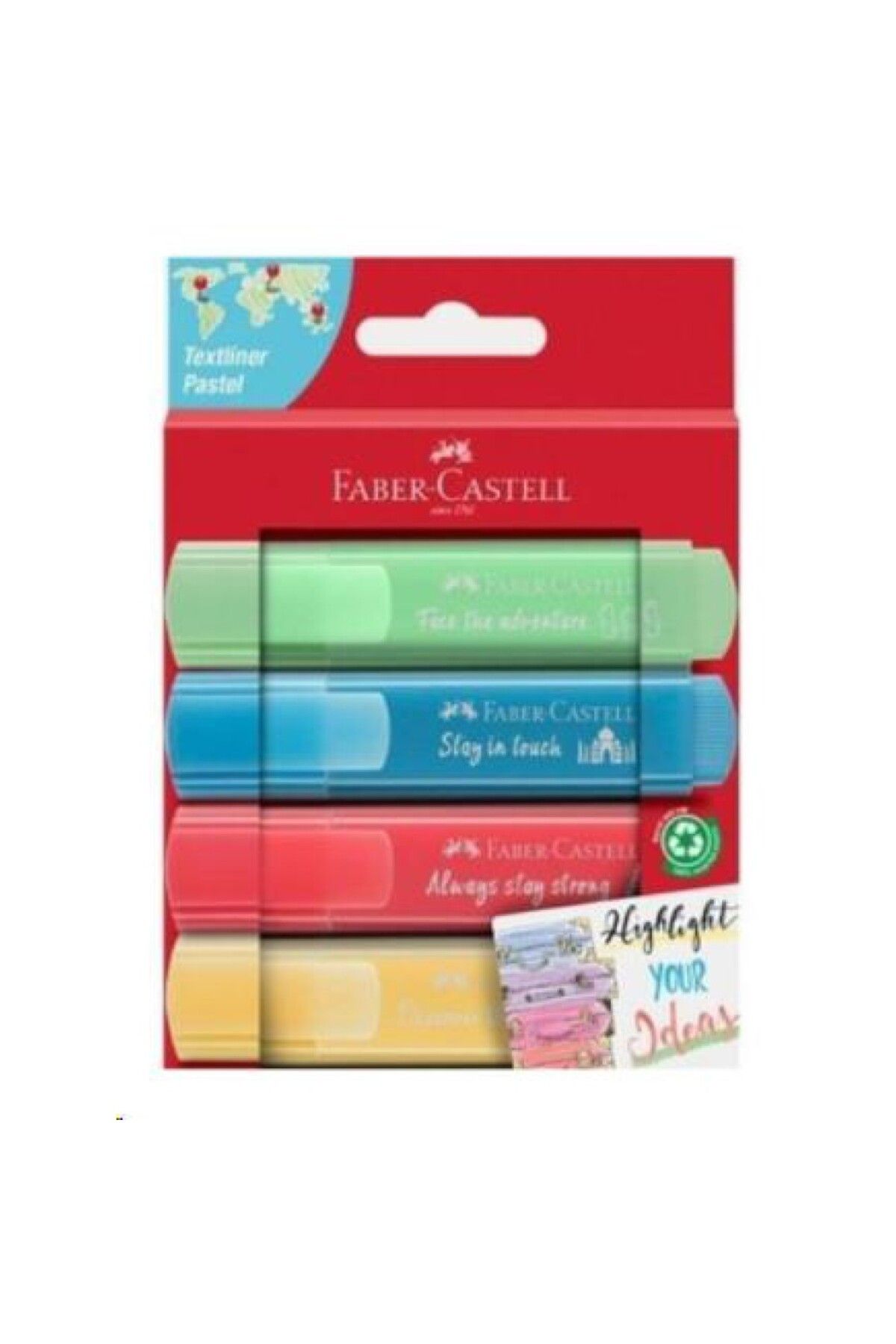 Faber CastellFosforlu KalemSeti Pastel 4 Lü -...