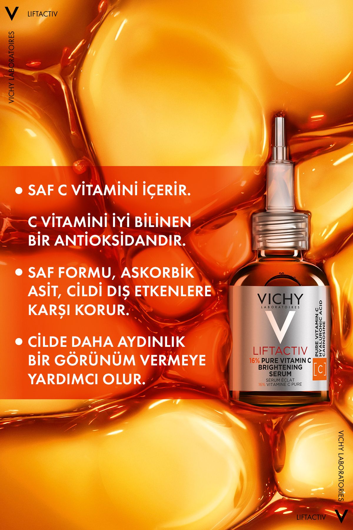 Liftactiv %16 Saf C Vitamini  Antioksidan Serum 20 ml - Tüm Cilt Tipleri İçin