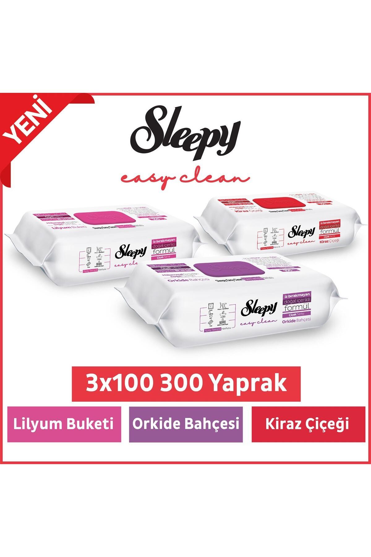 SleepyEasy Clean 3 lü YüzeyTemizlik Havlusu S...