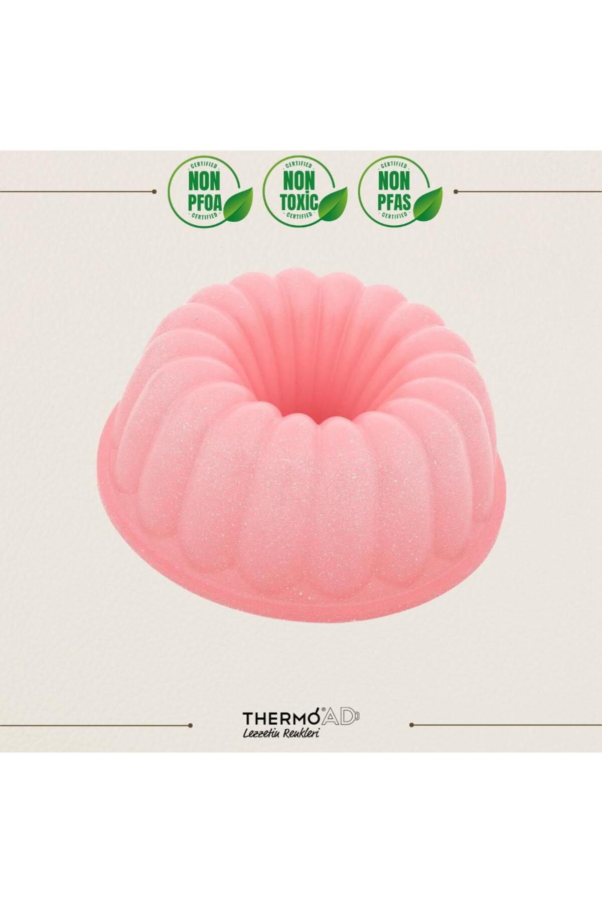 ThermoAD| Dilimli Kek Kalıbı| Pembe | 26cm