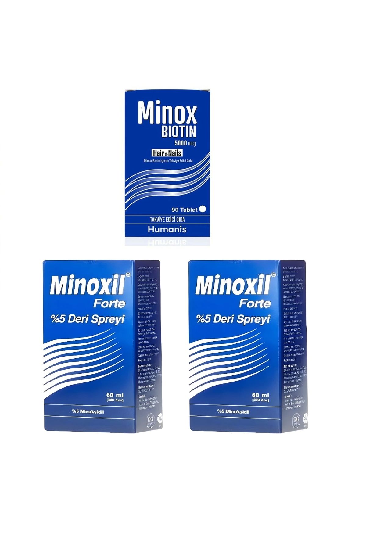 Humanis Minox Biotin ve 2kutu minox sprey hed...