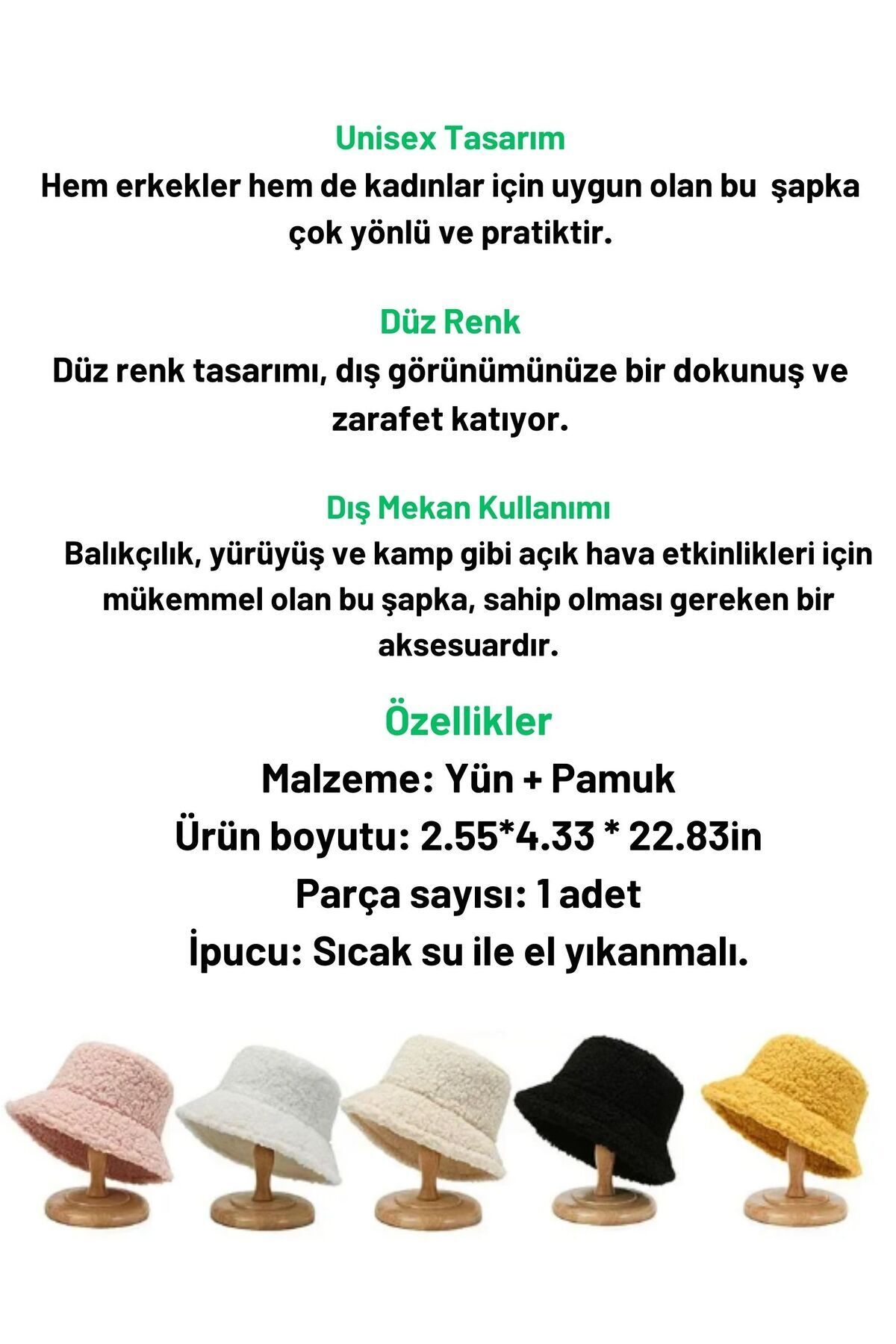 Yumuşak Dokulu Bucket Şapka