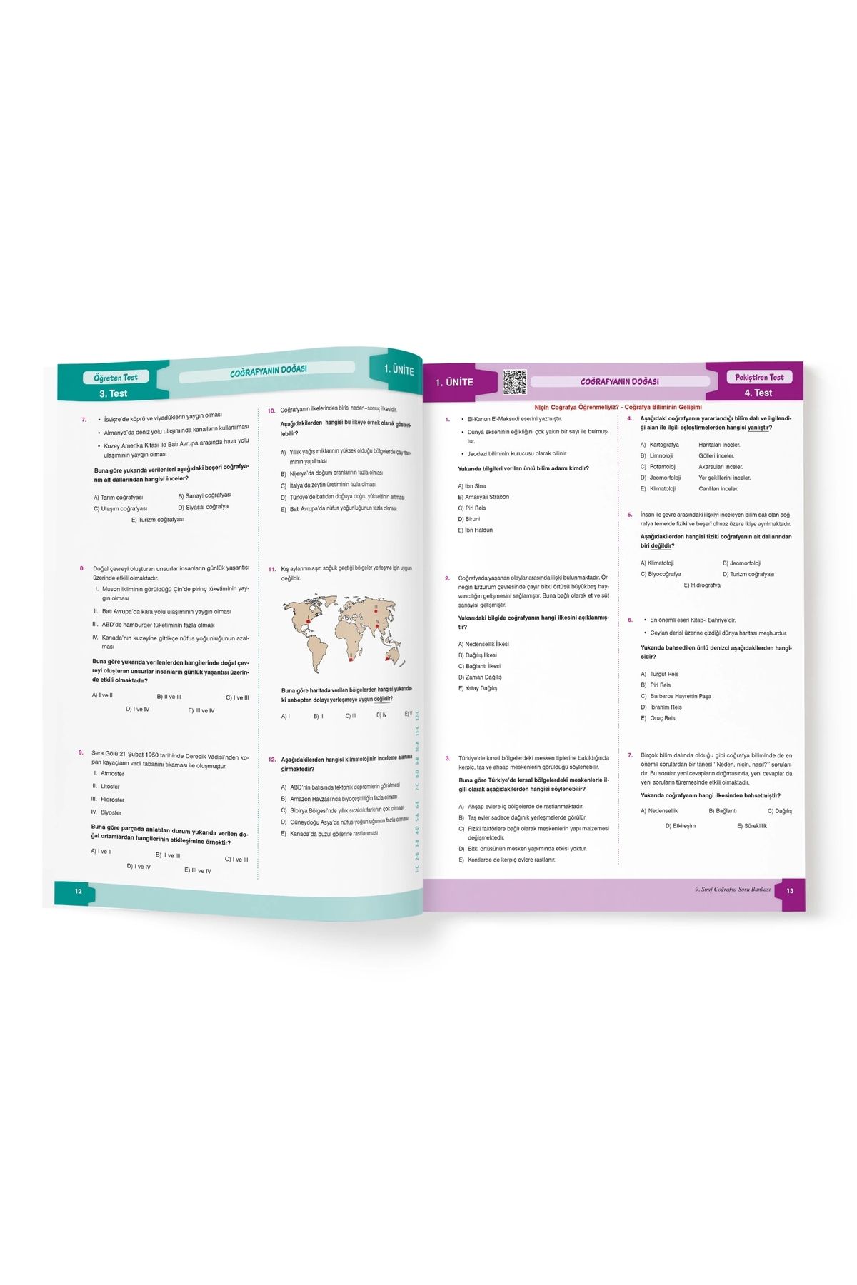 9.sınıf Coğrafya Soru Bankası