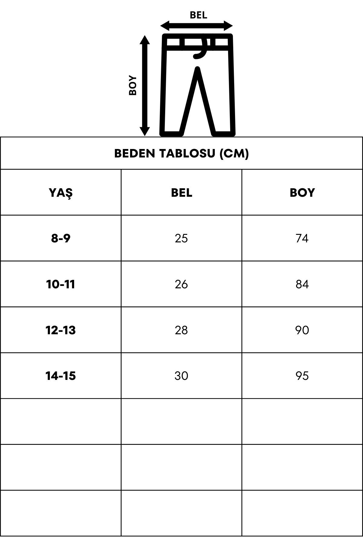 Kız Çocuk Bisiklet Yaka Sırt Baskılı Cepli Eşofman Takım | 8-14 Yaş Çocuk Giyim