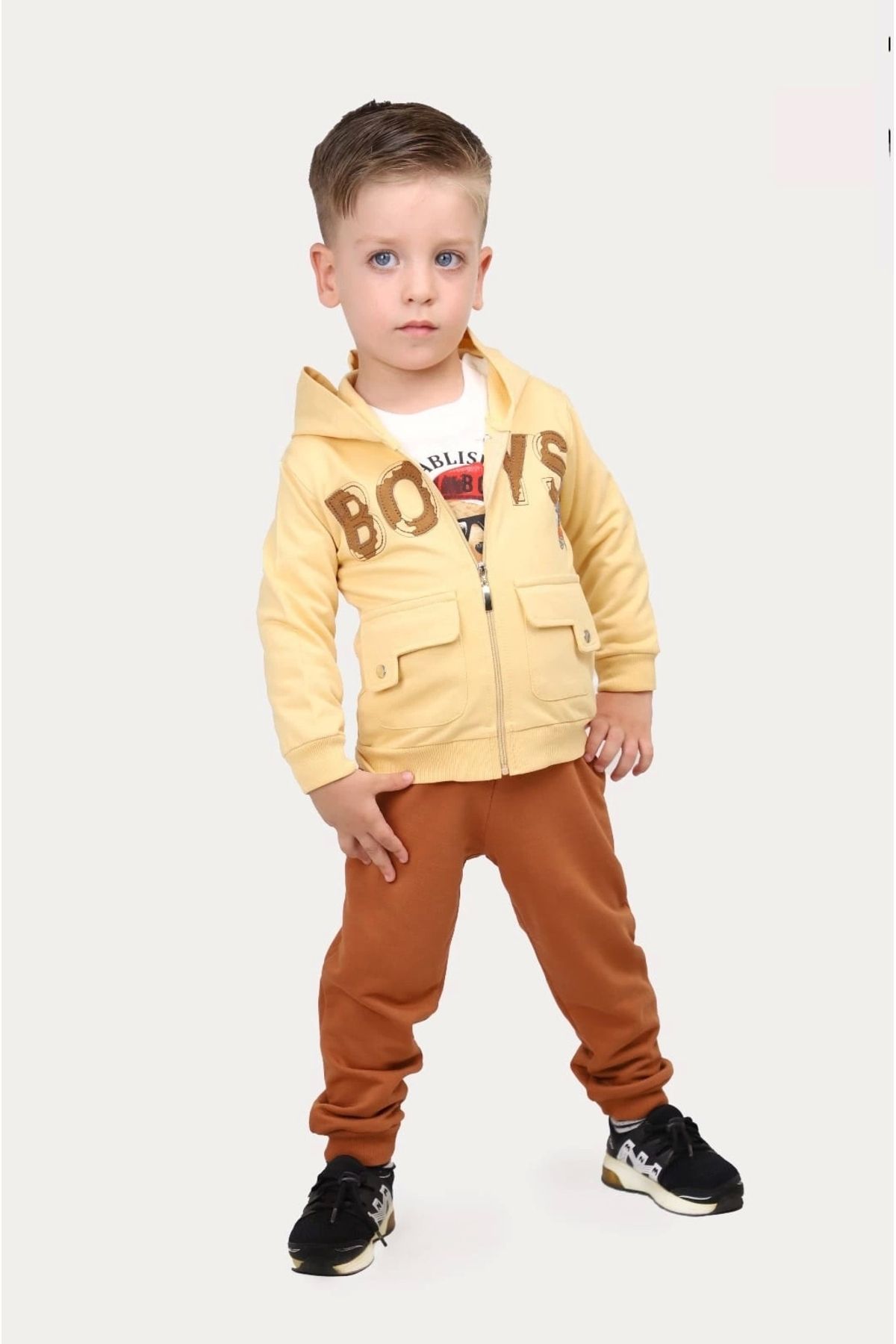 Hafez Kids KAPŞONLU BOYSASKER BİÇİMLİ NAKIŞLI...