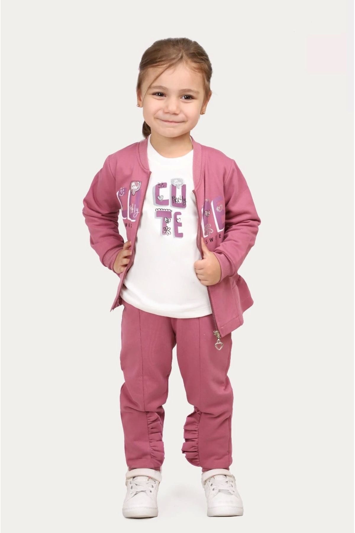 Hafez Kids Kız Bebek 3lü ŞıkPijama Takımı