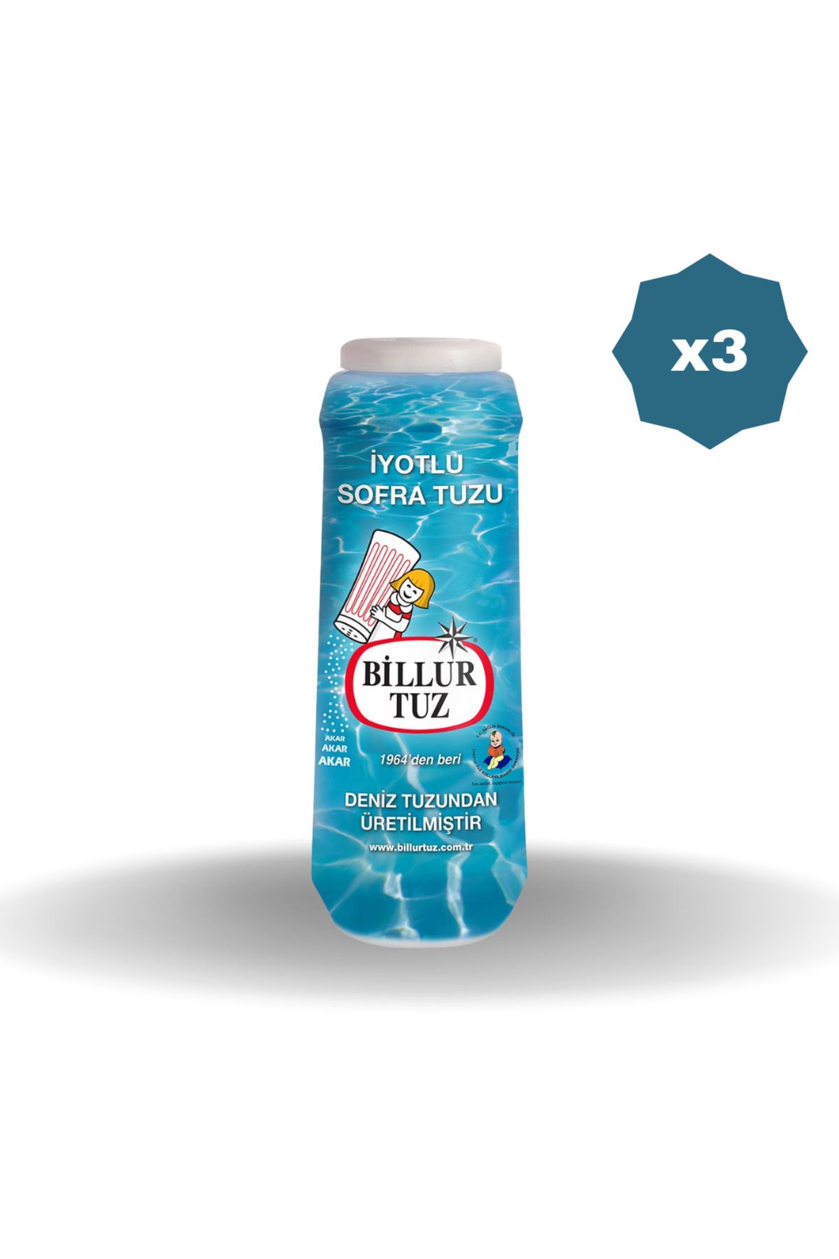 Billur BİLLUR TUZ TUZLUKLU500 GR - (3 ADET)