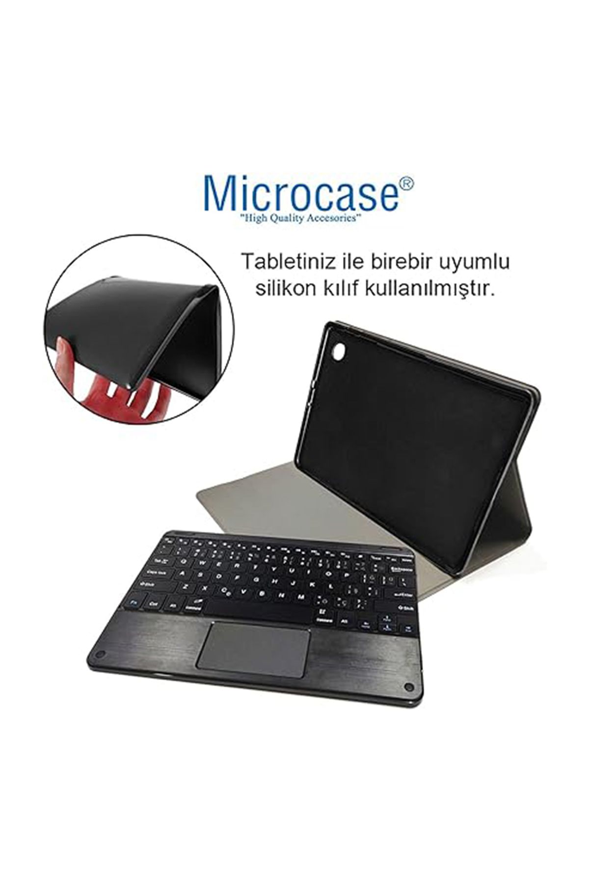 Huawei Matepad 12.6/Matepad Pro 12.6'' Tablet için Tablet Bluetooth Touchpad Klayve+Mouse+Kılıf BKK7