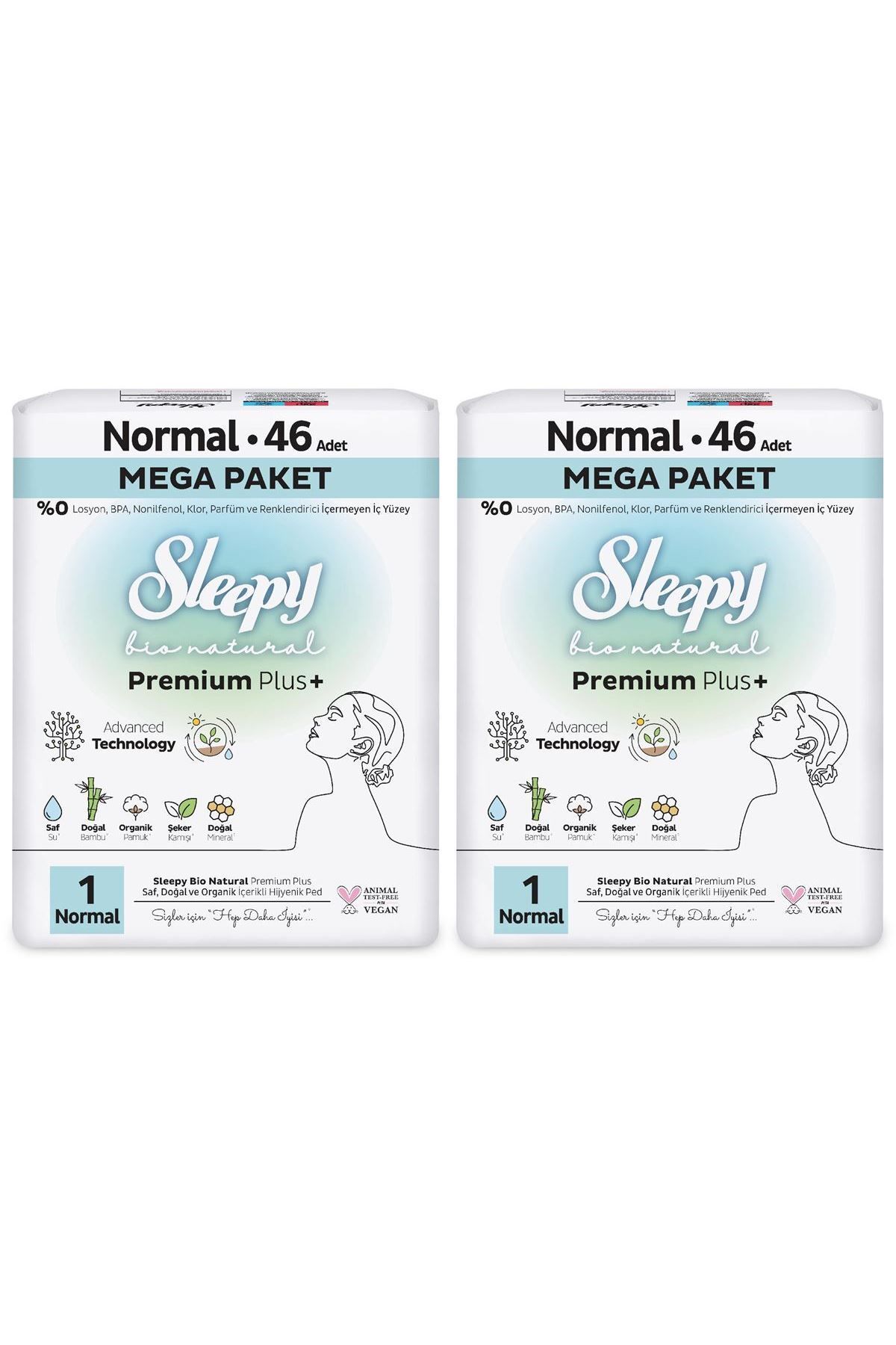 Bio Natural Premium Plus Hijyenik Ped Mega Paket Normal 46X2 (92 Adet)