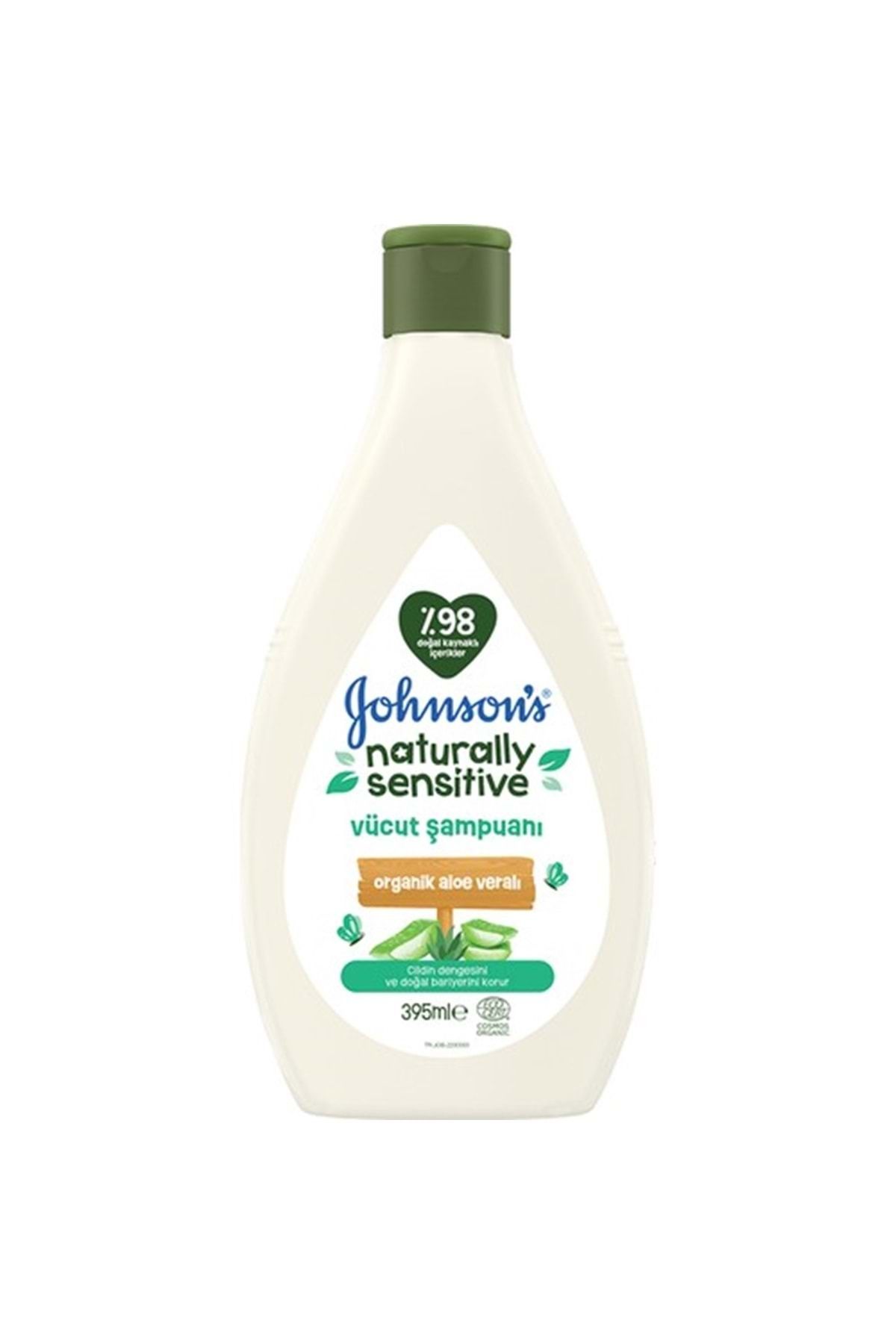 Johnsons Baby Vücut Şampuanı 395ML Natural Sensitive (Organik Aloe Veralı) (2 Li Set)